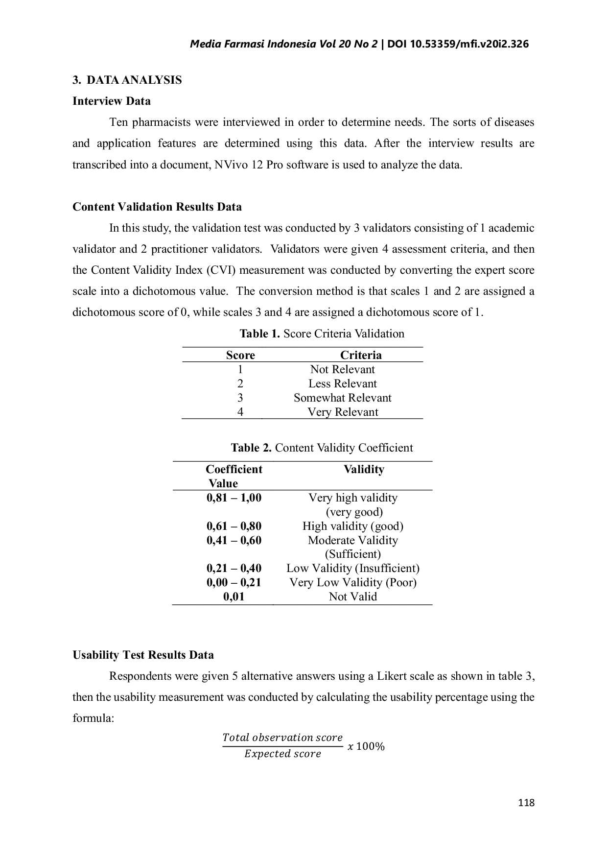 JURIS Desain Modul Nyeri Berbasis Web untuk Aplikasi Rekam Obat dalam Mendukung Layanan Swamedikasi oleh Apoteker