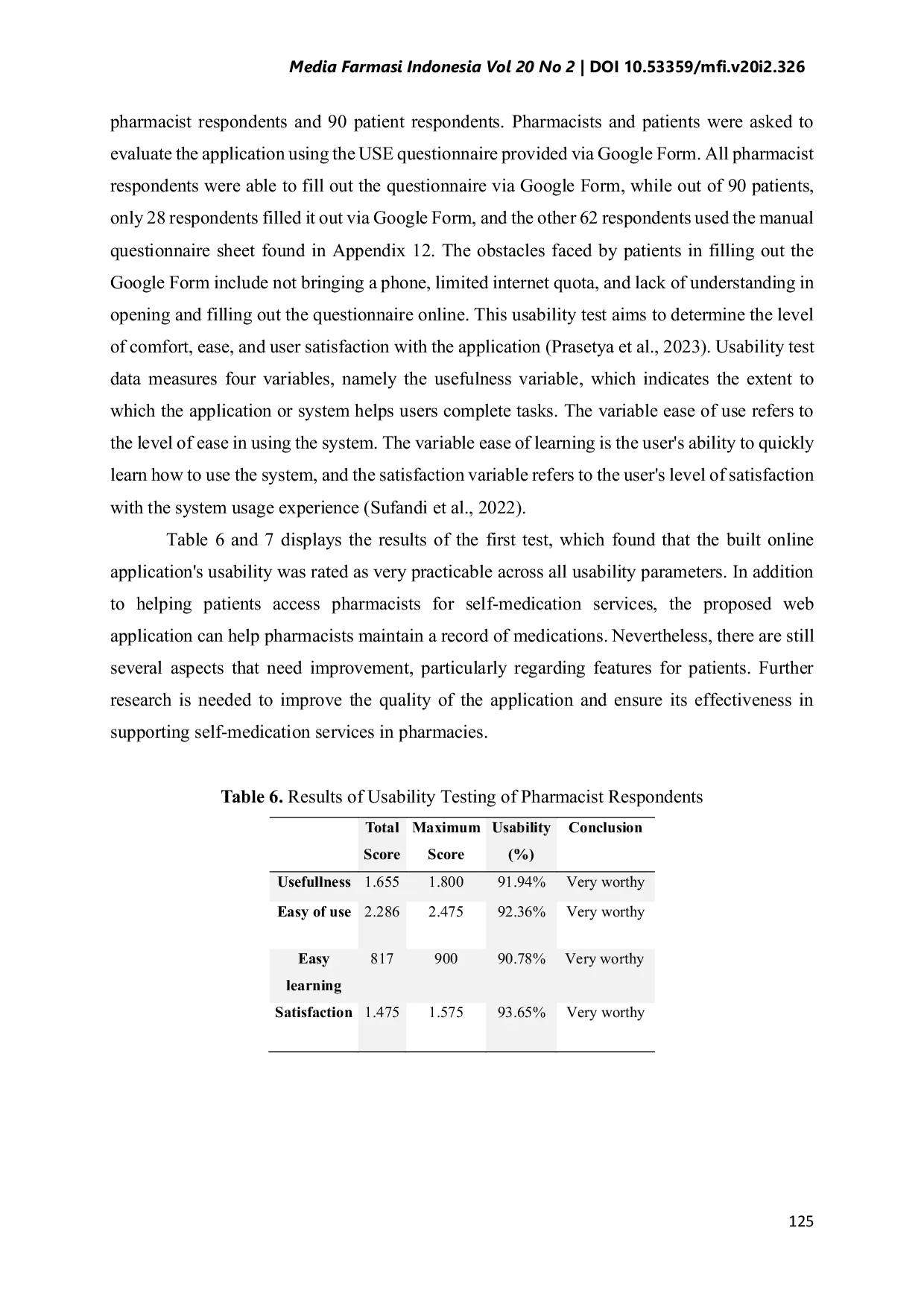 JURIS Desain Modul Nyeri Berbasis Web untuk Aplikasi Rekam Obat dalam Mendukung Layanan Swamedikasi oleh Apoteker