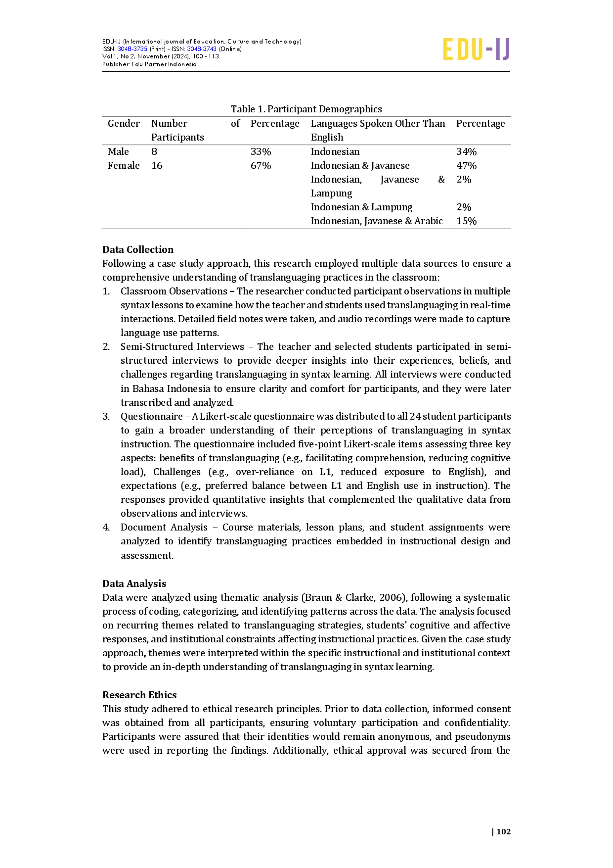 juris Facilitating English Syntax Learning through Translanguaging Insights from Indonesian University Students