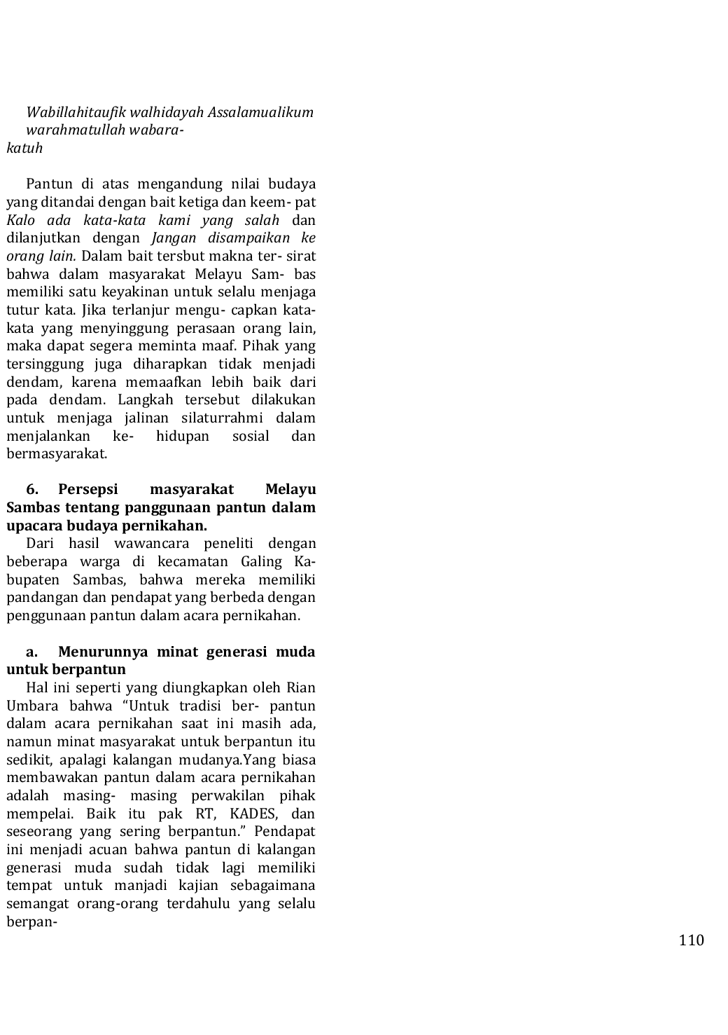 JURIS Sastra Pesisir Kajian Struktur Bahasa dan Nilai Budaya dalam Pantun Pernikahan Masyarakat Melayu Sambas