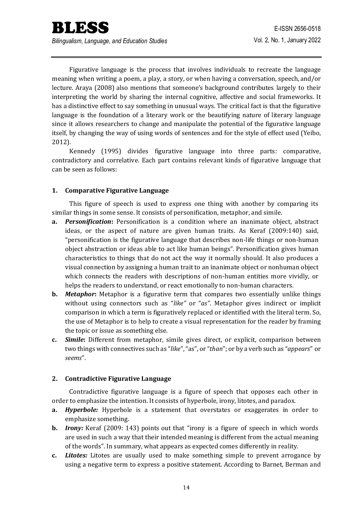JURIS The Use of Figurative Language for Love Depiction in Maya Angelou s Selected Poems