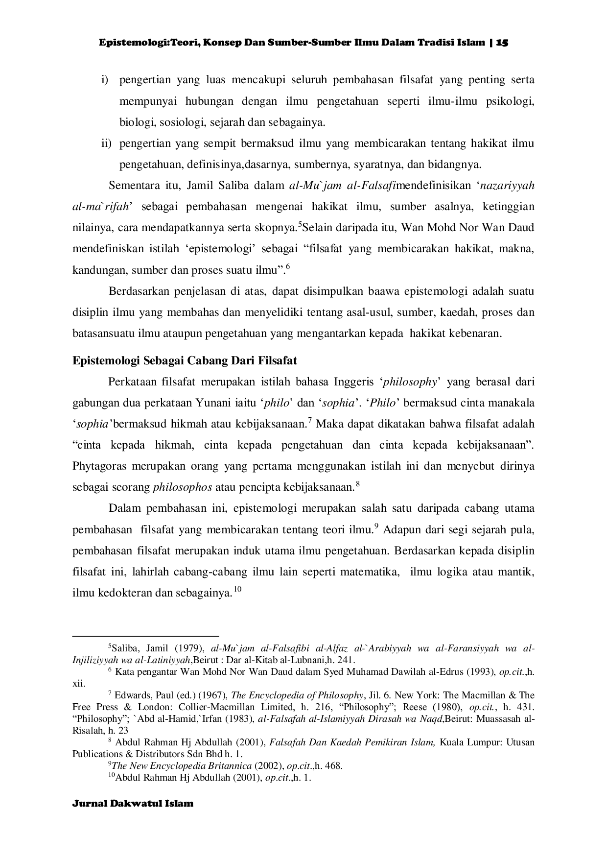 JURIS Epistemologi Teori Konsep dan Sumber Sumber Ilmu dalam Tradisi Islam