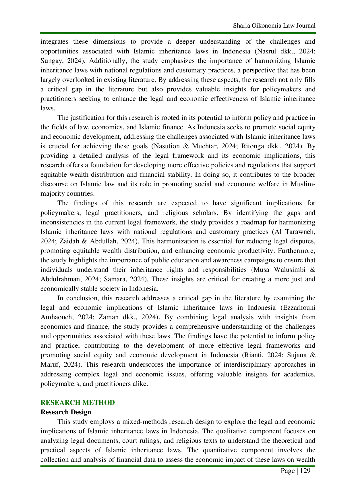 JURIS Islamic Inheritance Laws and Their Economic Implications in Indonesia A Legal and Financial Perspective