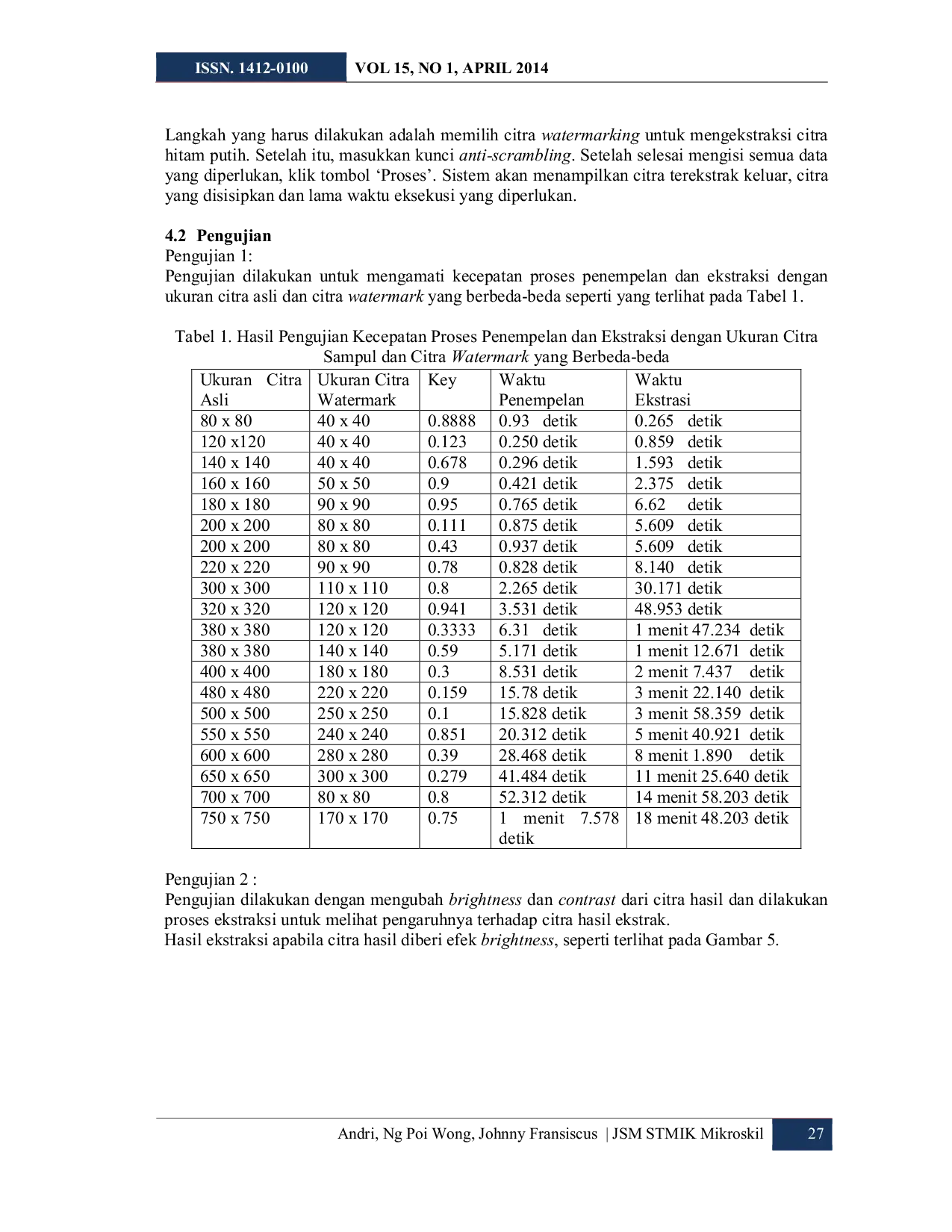 JURIS Aplikasi Algoritma Semi Fragile Image Watermarking Berdasarkan pada Region Segmentation