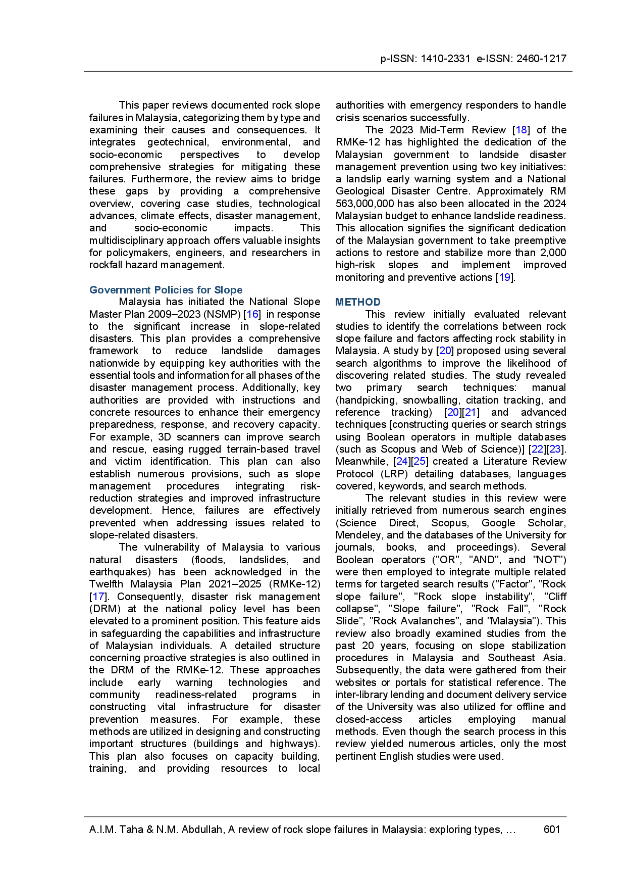 juris A review of rock slope failures in Malaysia Exploring types cases causes and consequences