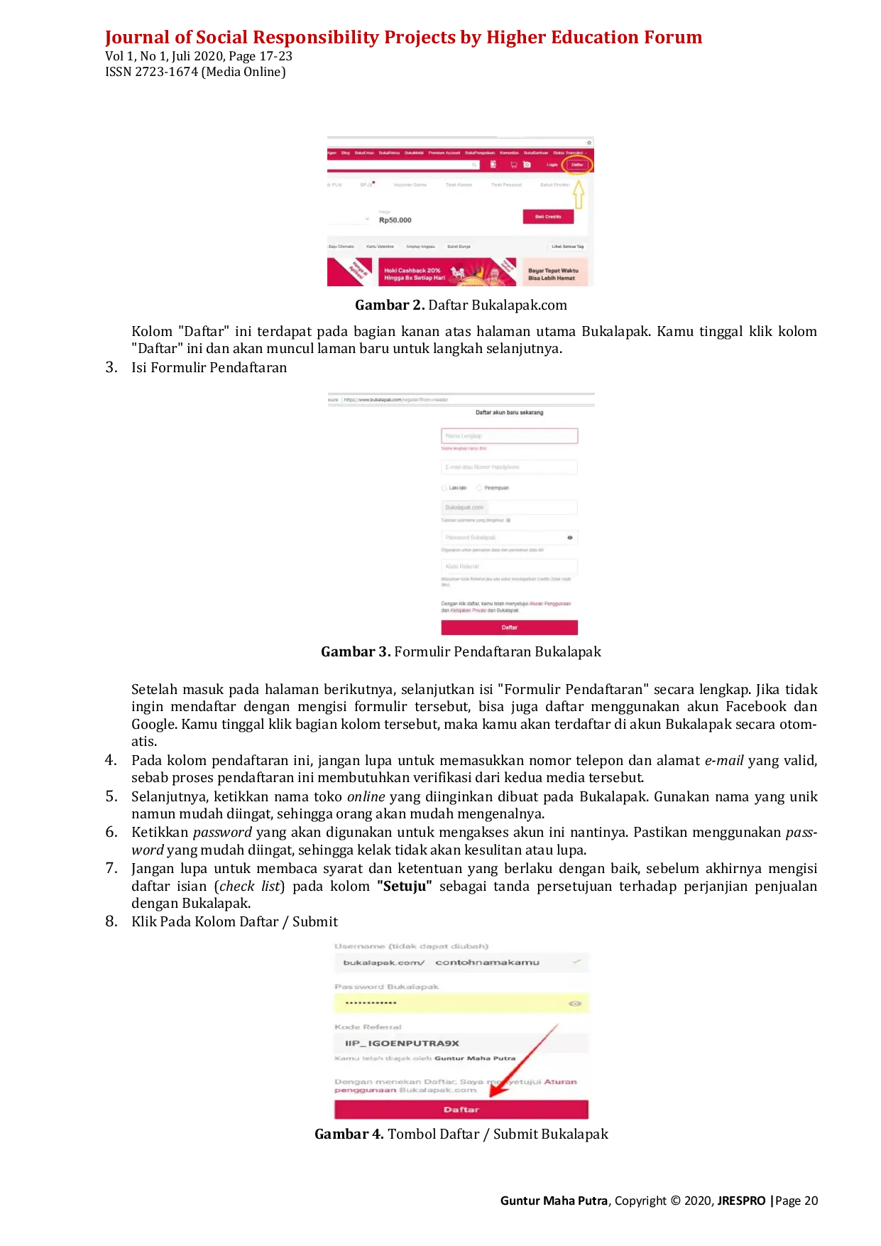 JURIS Kewirausahaan Berbasis E Commerce Untuk Meningkatkan Pendapatan Keluarga di Polsek Porsea