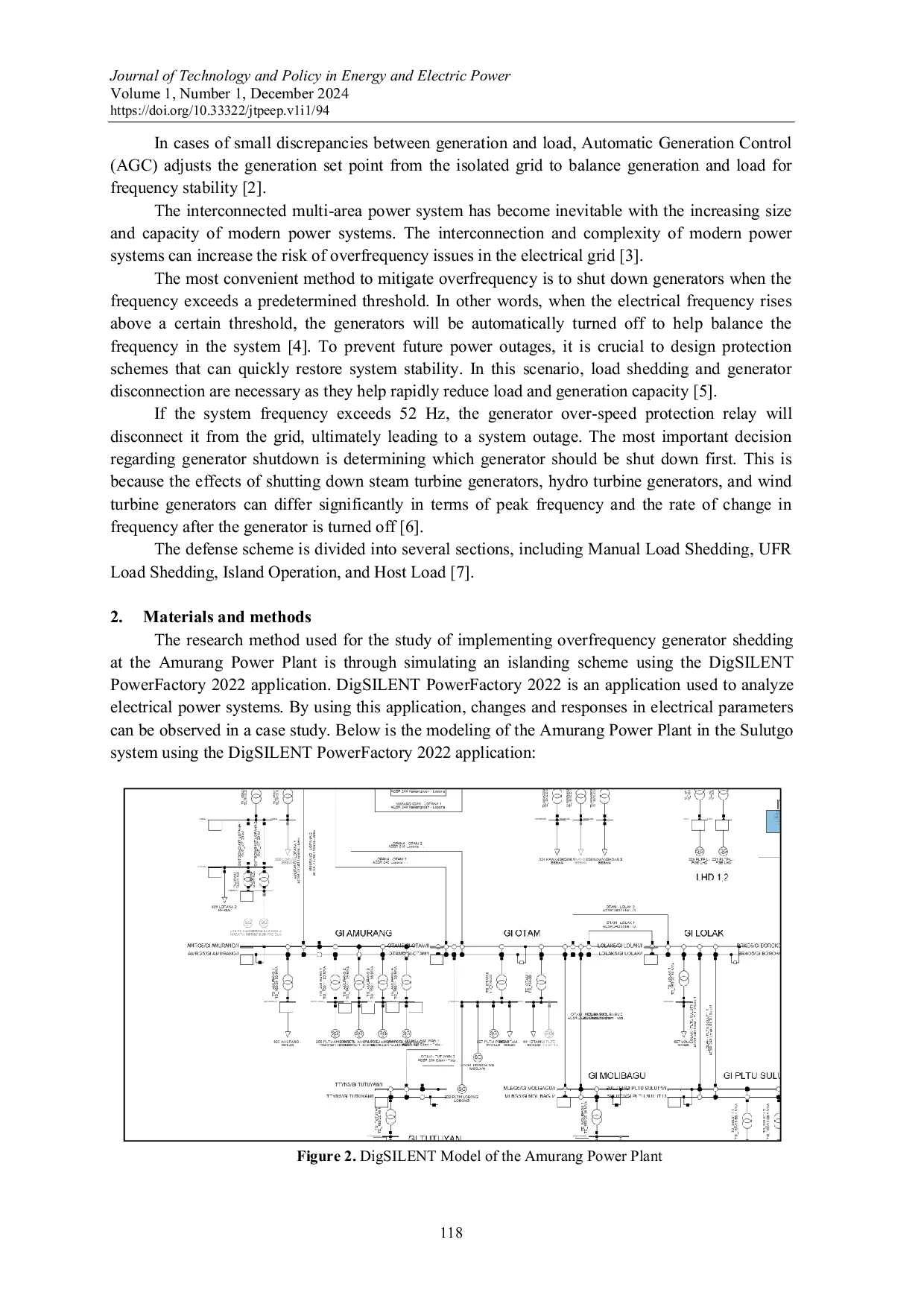 JURIS Study on The Implementation of Overfrequency Generation Shedding OFGS In Improving The System Defense Scheme of Sulutgo at The Amurang Power Plant