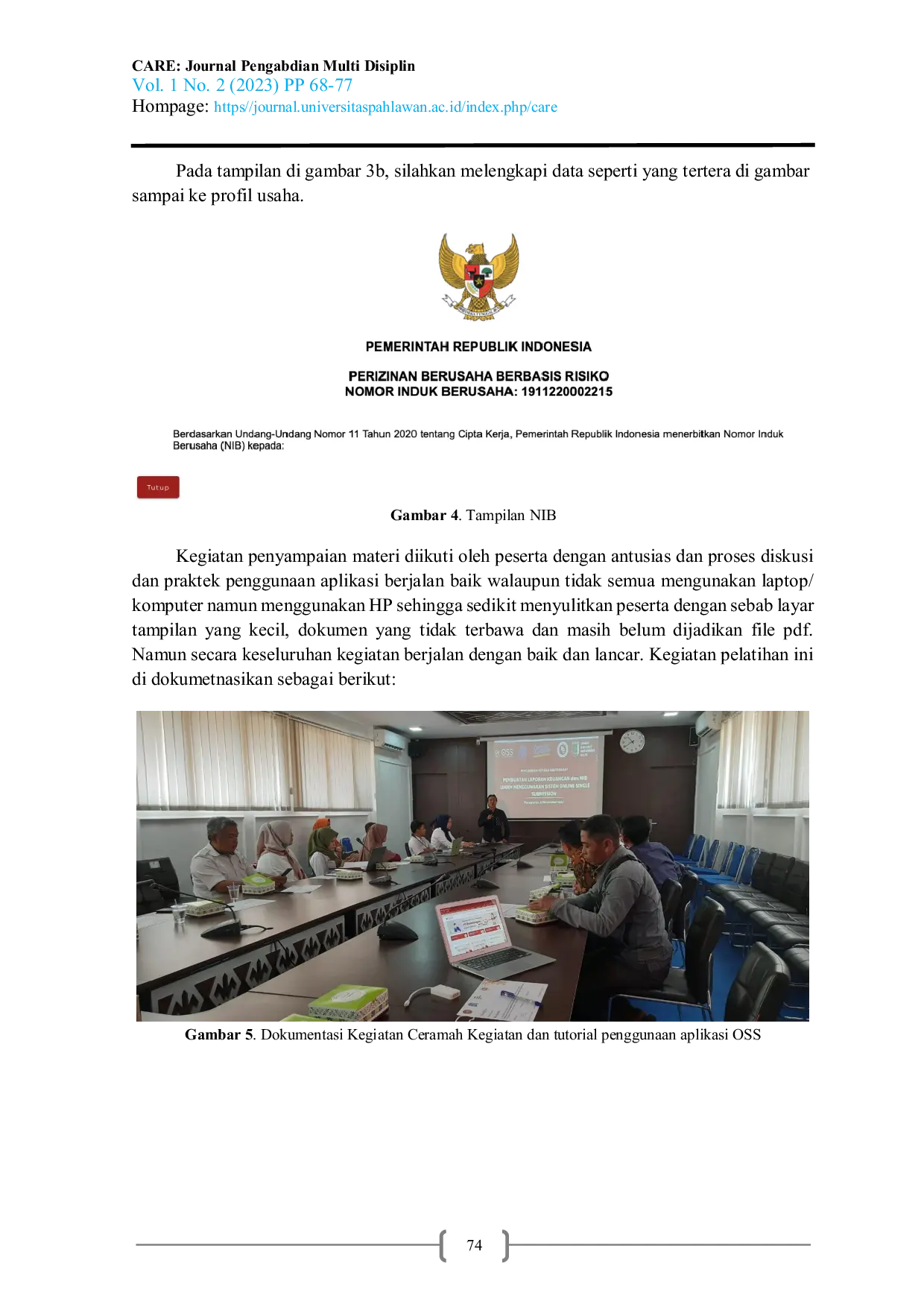 JURIS Pelatihan Penggunaan Aplikasi Online Single Submission Bagi Pelaku UMKM Di Kabupaten Pesawaran