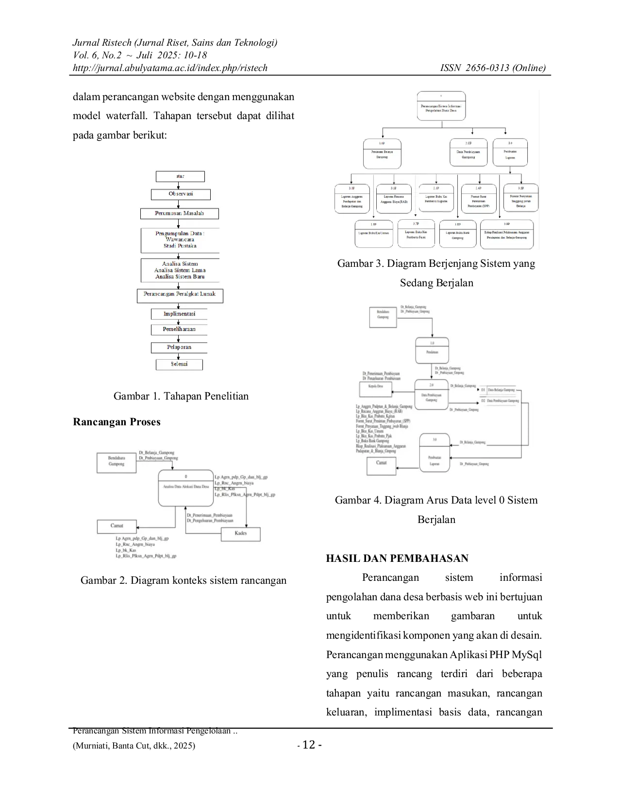 JURIS Perancangan Sistem Informasi Pengelolaan Dana Desa Berbasis Web Studi Kasus Desa Cot Preh Kecamatan Kuta Baro Kabupaten Aceh Besar