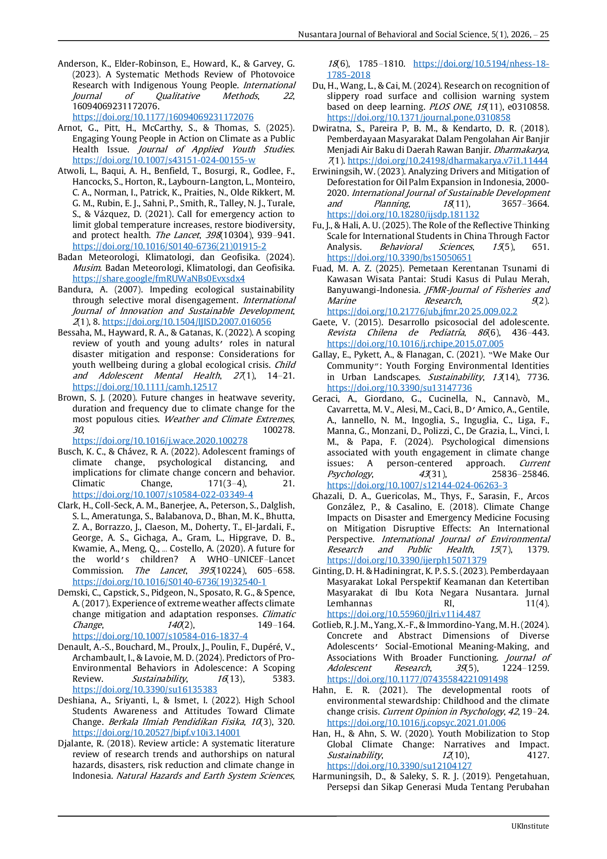 JURIS Adolescent Perceptions of Climate Change on the Outskirts of the Nusantara Capital City