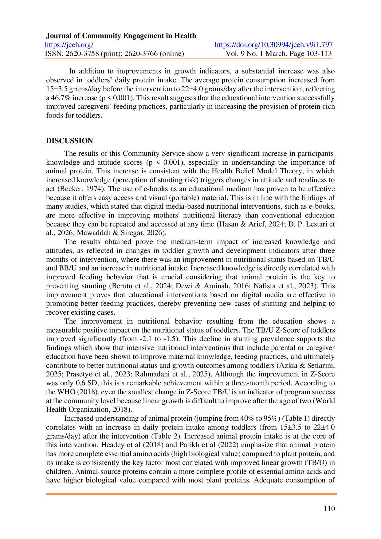 JURIS Education on Stunting Prevention through the Piring Protein E Book in Supporting Optimal Growth and Development of Toddlers in the Pondok Labu Community Health Center Working Area