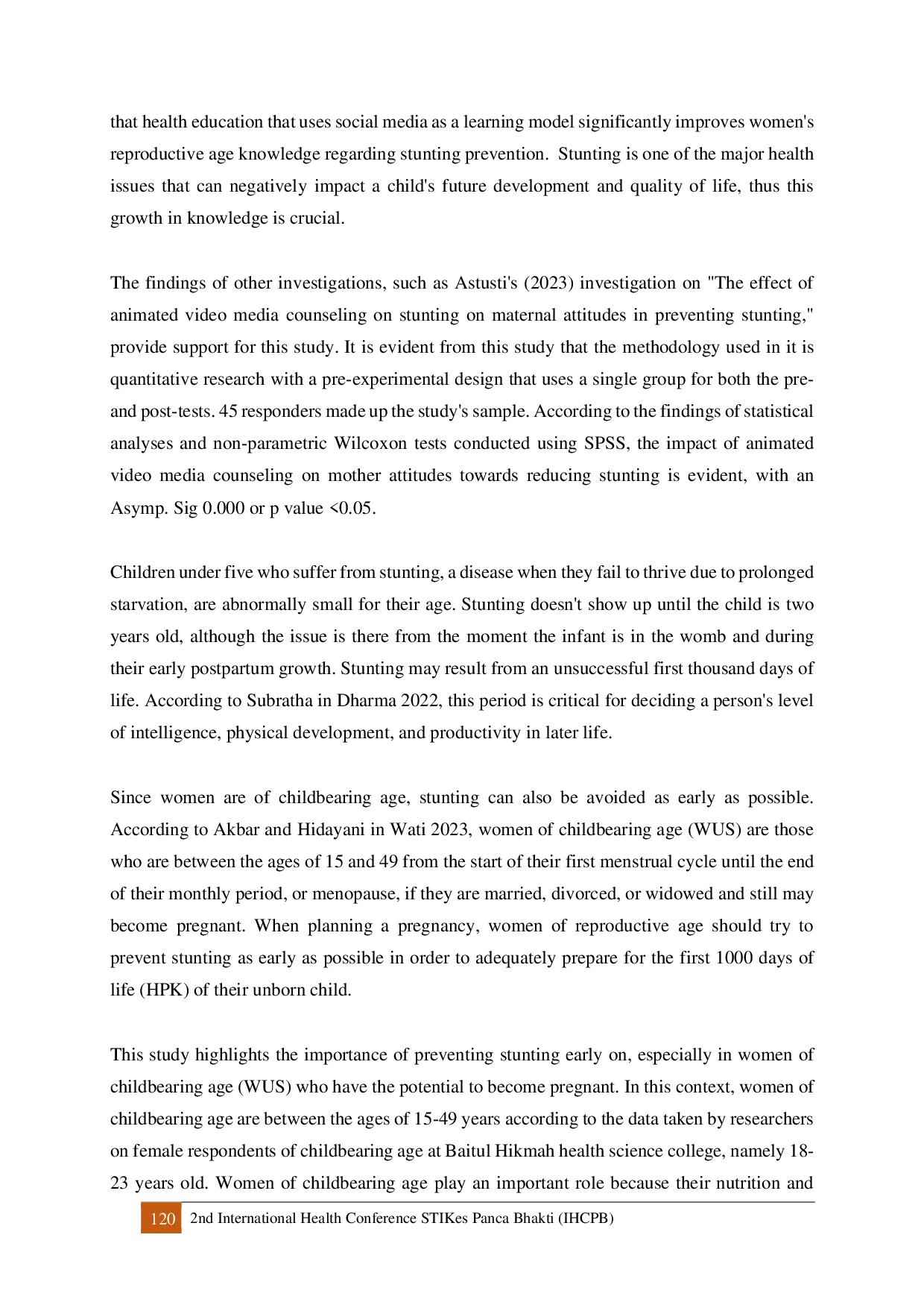 JURIS The Relationship Between Providing Health Education with a Learning Model Using Social Media on the Knowledge of Stunting Prevention among Childbearing Age Women