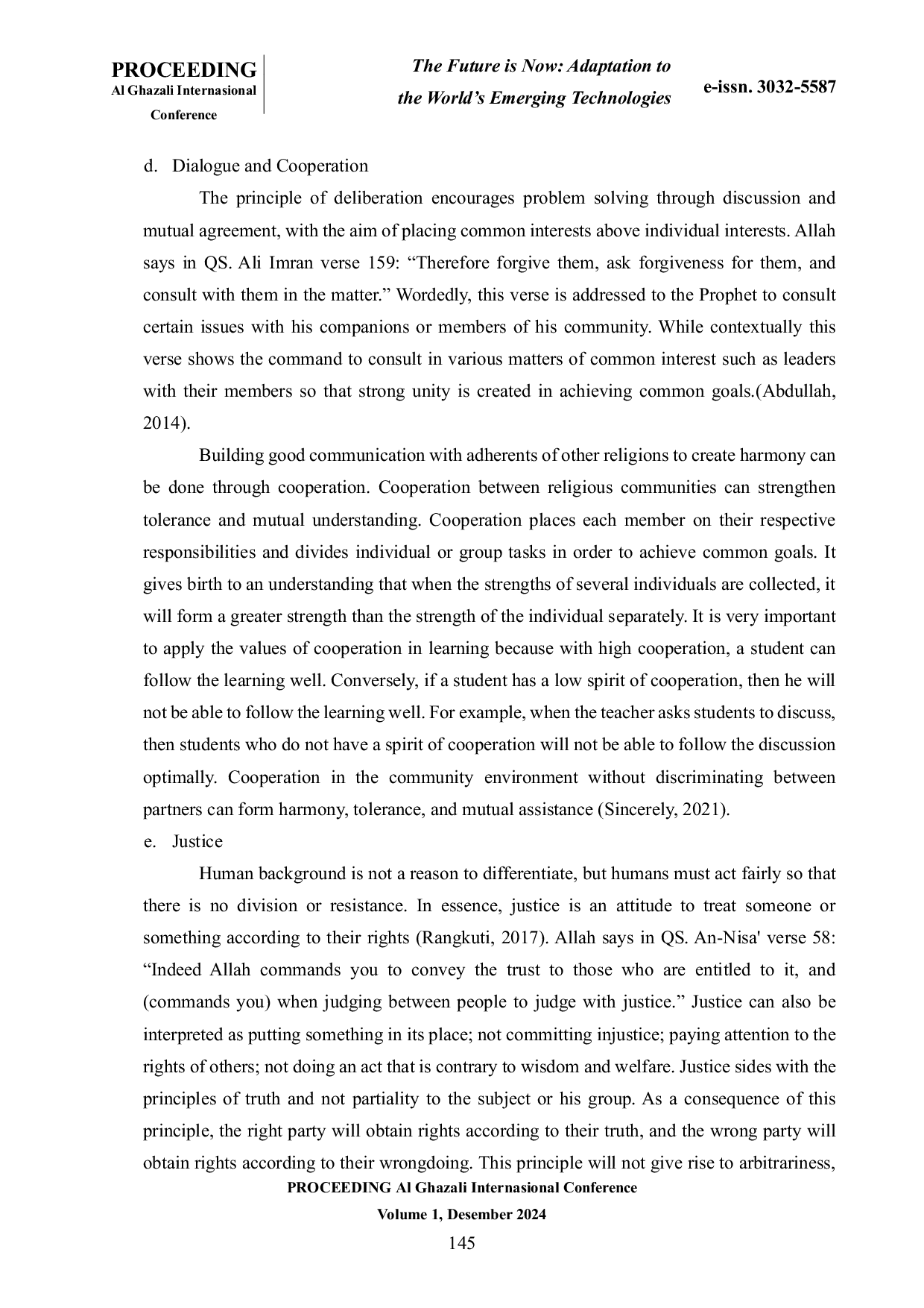 JURIS Actualization of Islam Rahmatan Li Alamin Values