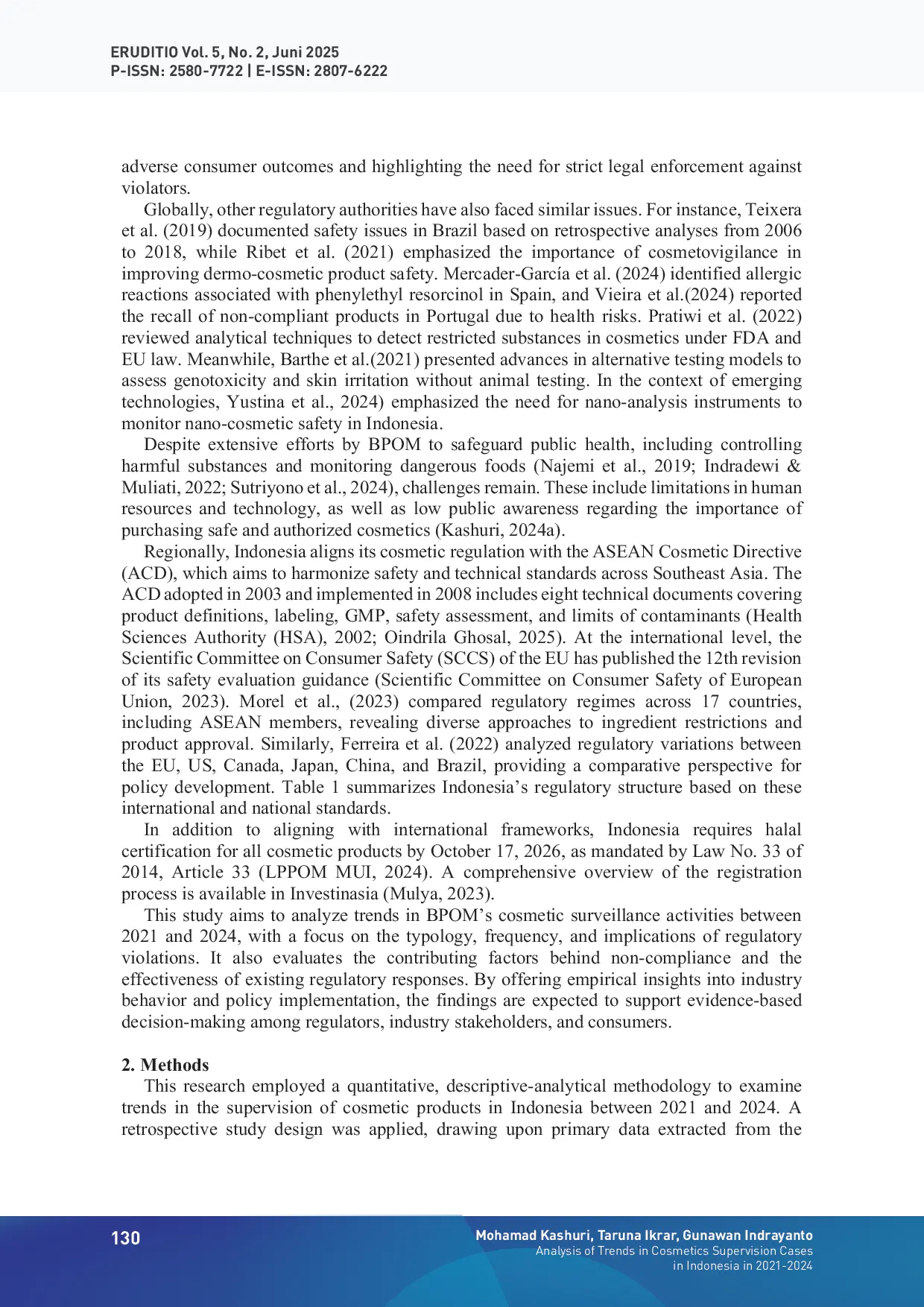 JURIS Analysis of Trends in Cosmetics Supervision Cases in Indonesia in 2021 2024