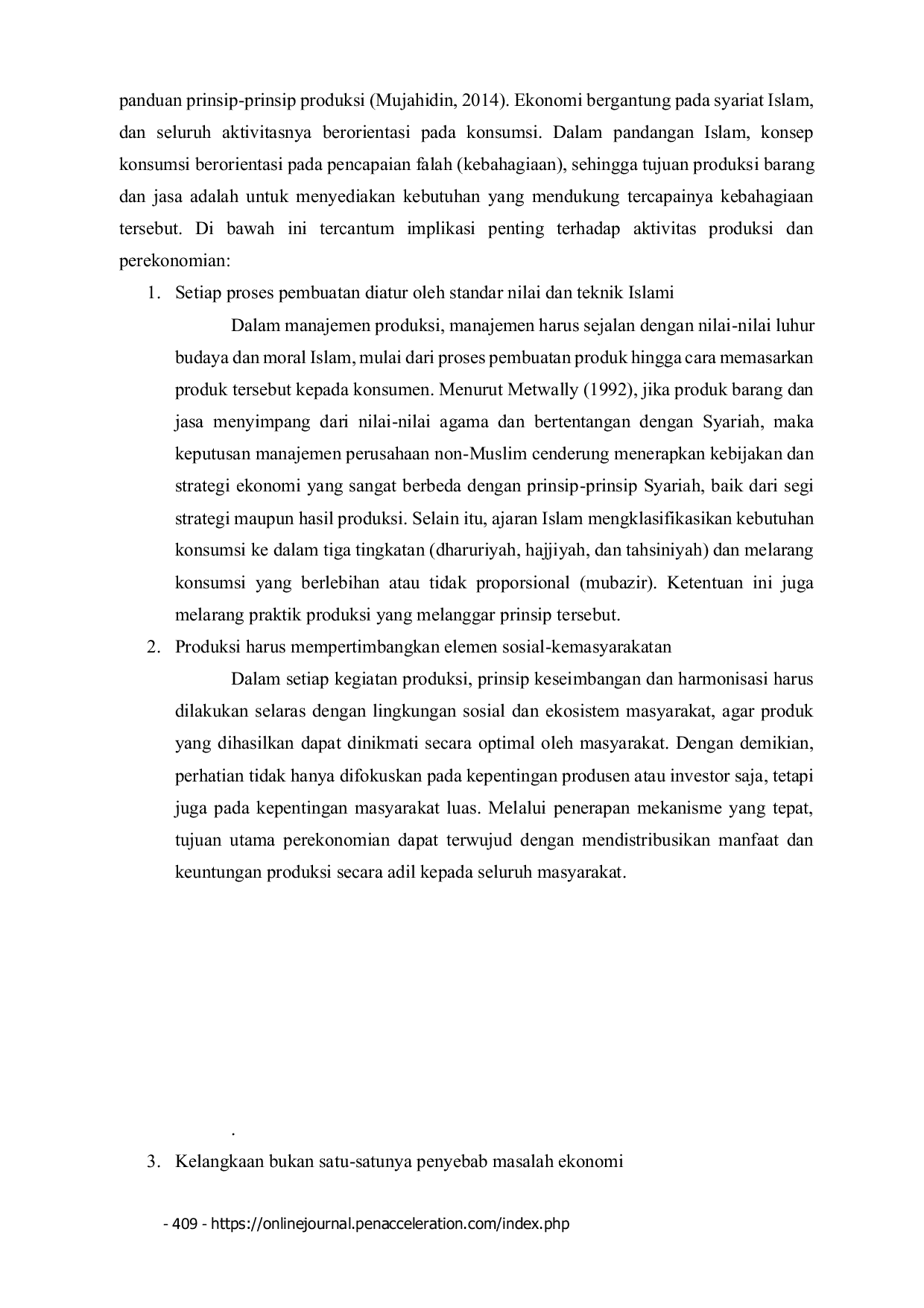 JURIS Rekonstruksi Konsep Produksi dalam Ekonomi Islam Antara Nilai Ibadah Keberlanjutan dan Tanggung Jawab Sosial