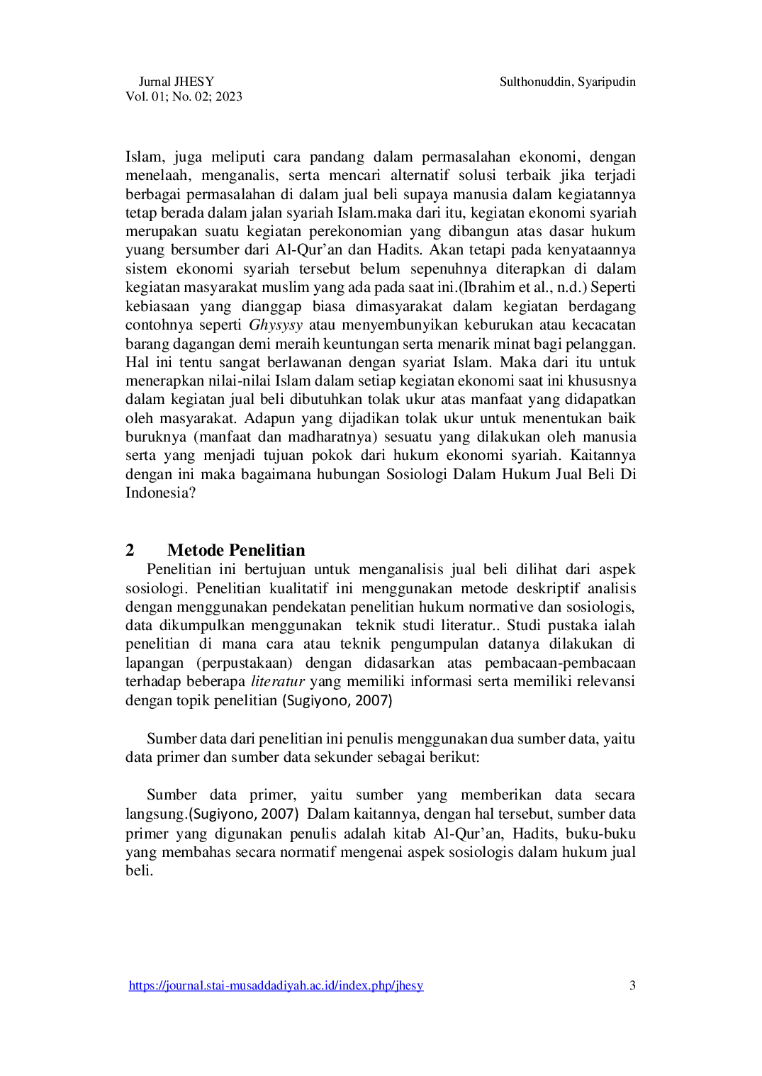 JURIS Aspek Sosiologis Dalam hukum Jual Beli