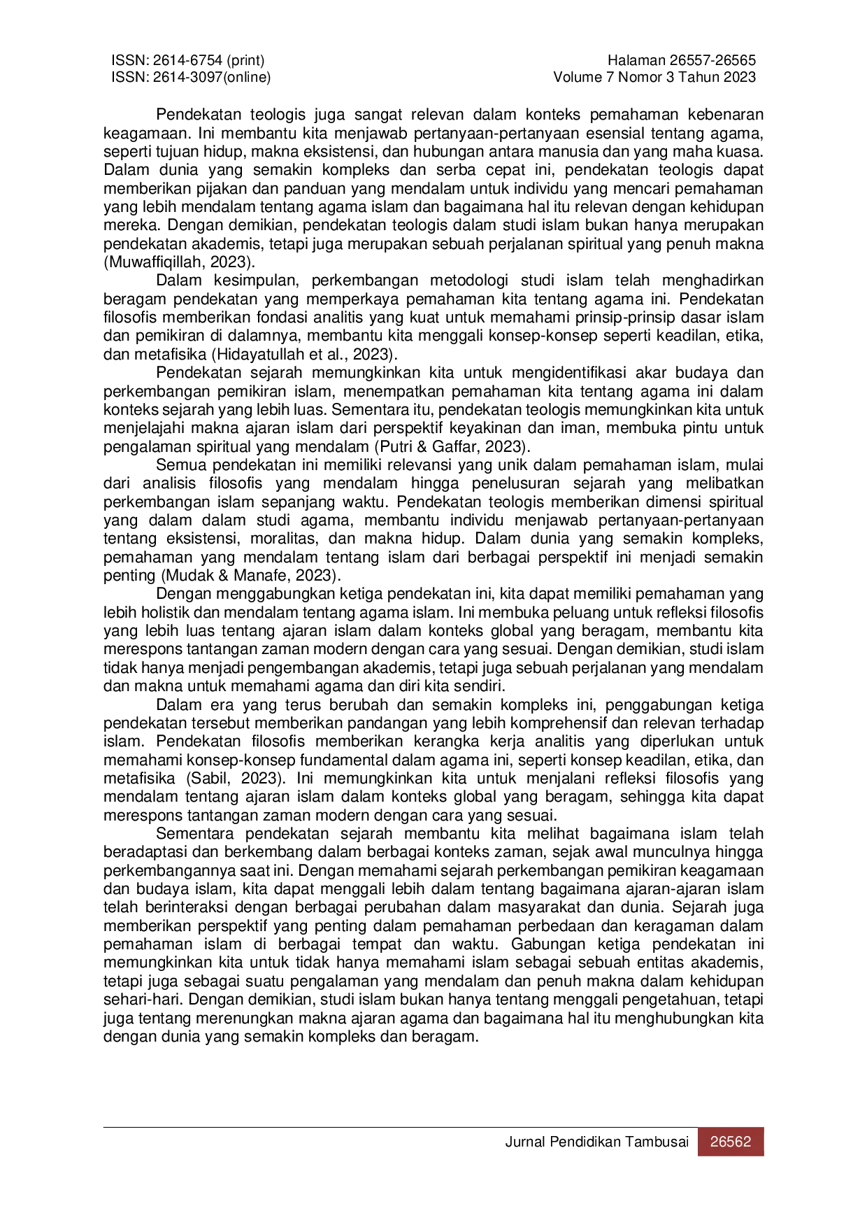 JURIS Metodologi Studi Islam Tinjauan Filosofis Sejarah dan Teologis dalam Pencarian Kebenaran Keagamaan