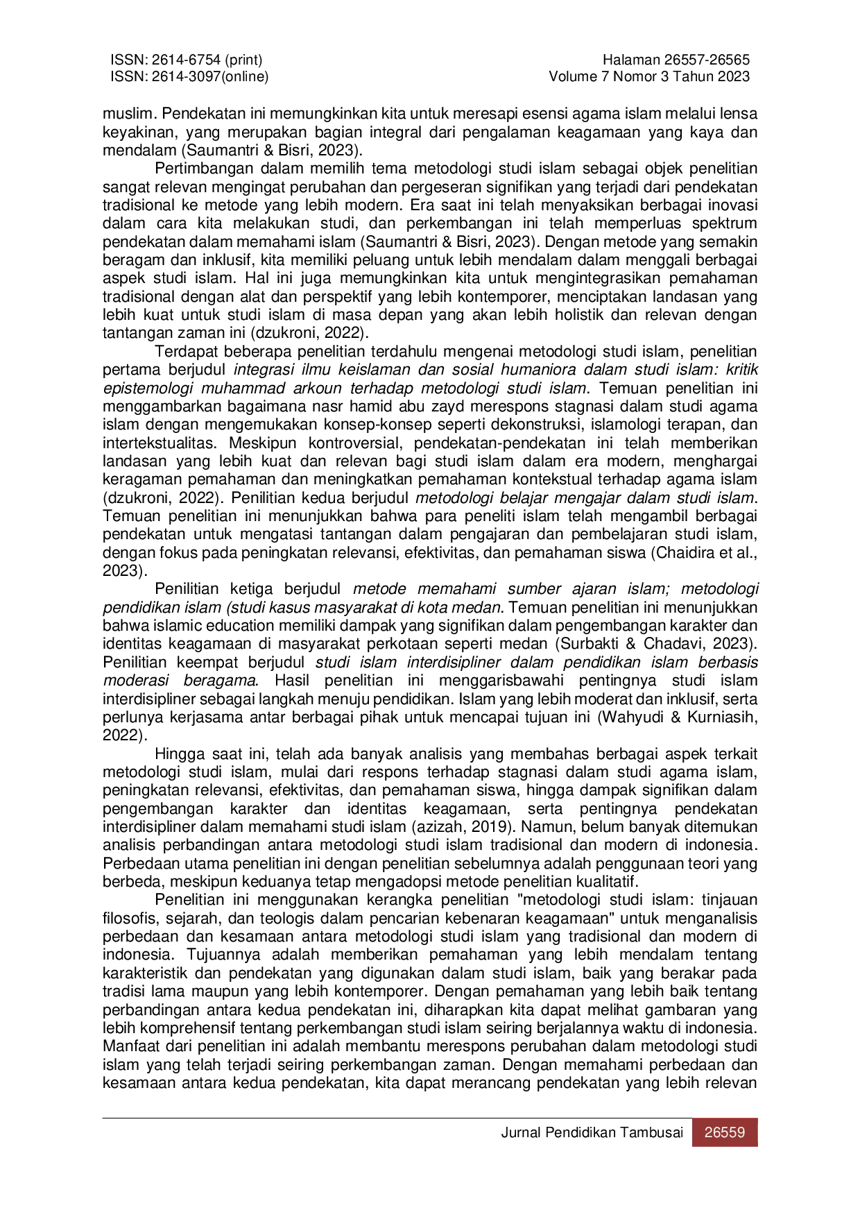 JURIS Metodologi Studi Islam Tinjauan Filosofis Sejarah dan Teologis dalam Pencarian Kebenaran Keagamaan