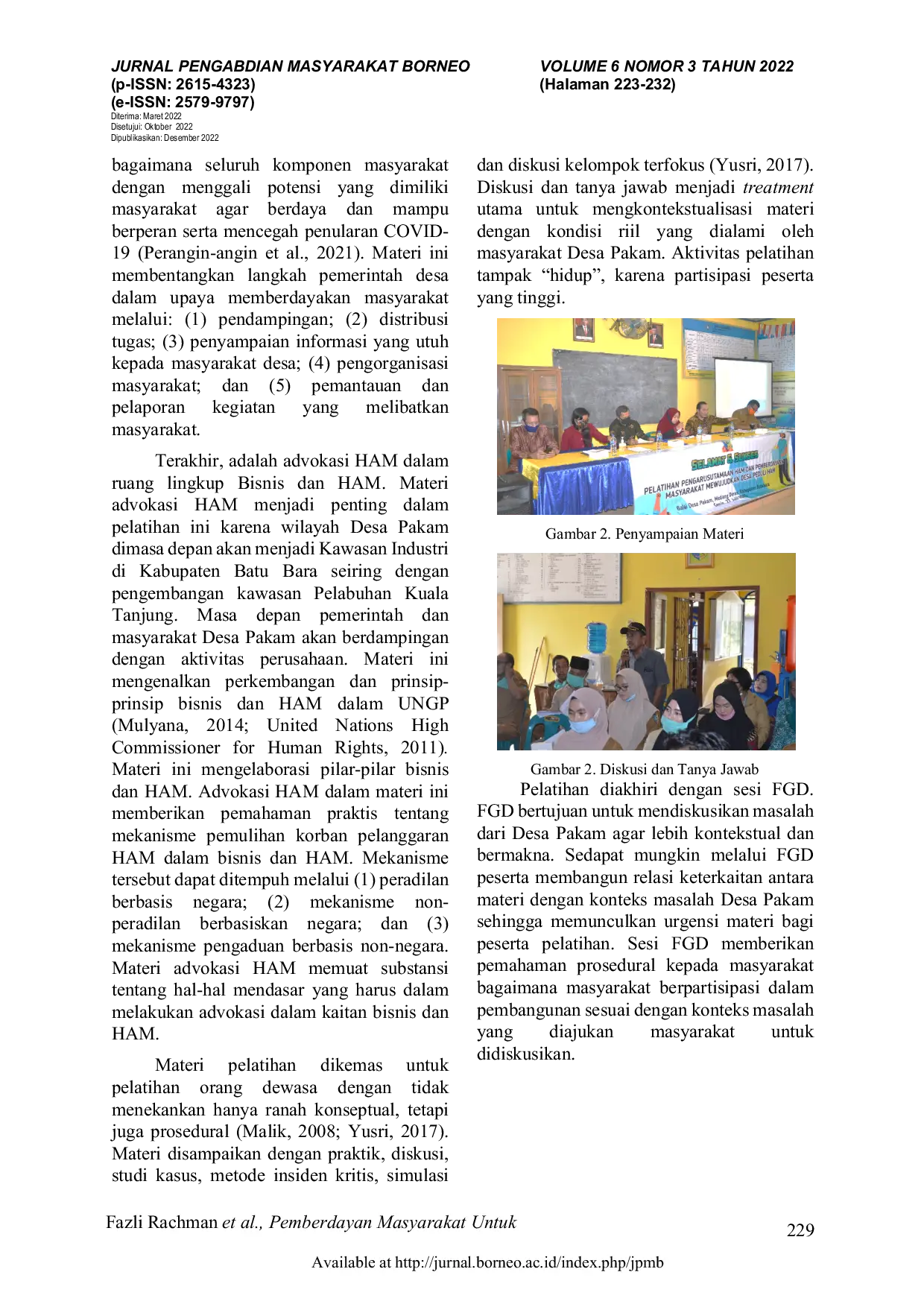 JURIS Pemberdayaan Masyarakat Untuk Mewujudkan Desa Pakam Peduli Hak Asasi Manusia