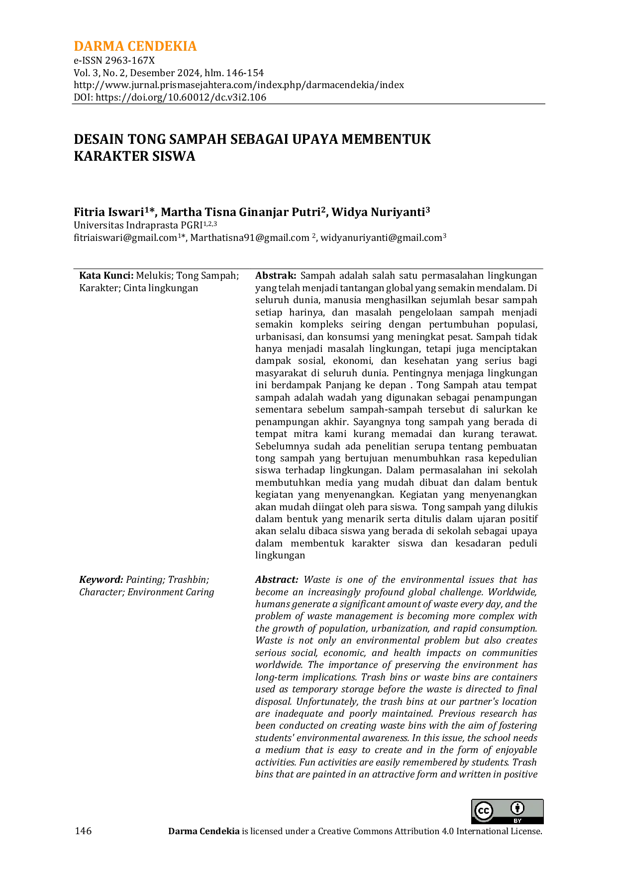 JURIS Desain Tong Sampah sebagai Upaya Membentuk Karakter Siswa