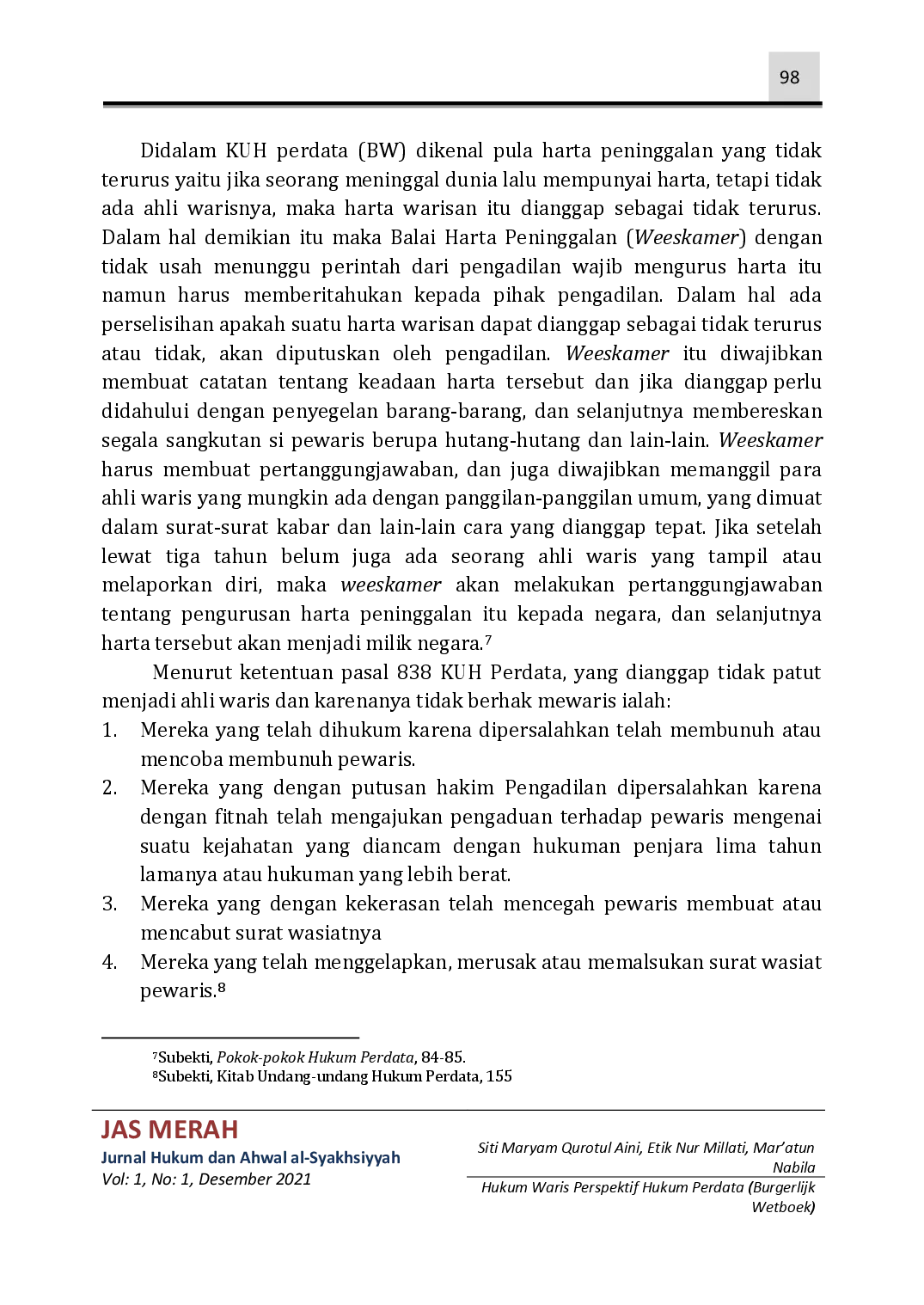 juris Hukum Waris Perspektif Hukum Perdata Burgerlijk Wetboek