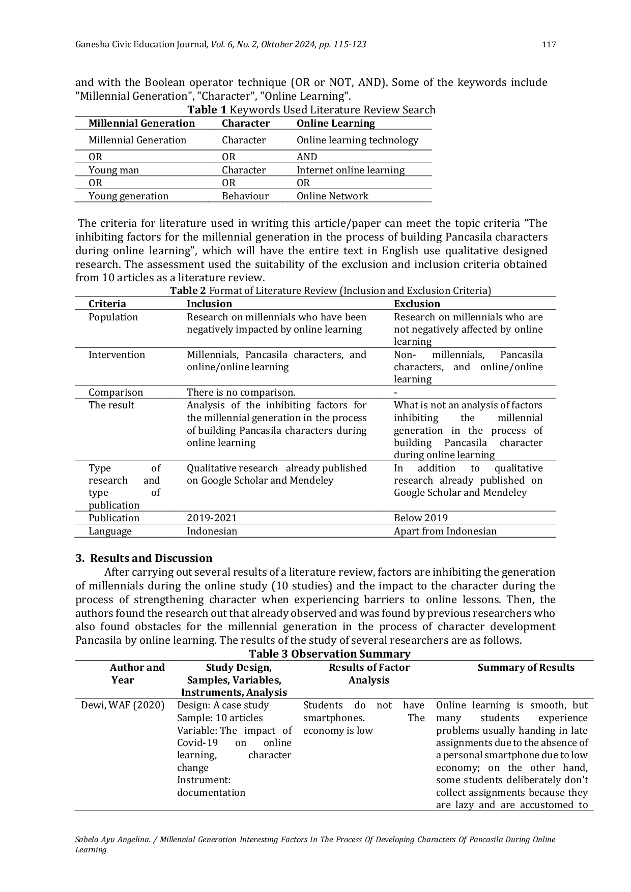 JURIS Millennial Generation Interesting Factors in the Process of Developing Characters of Pancasila During Online Learning