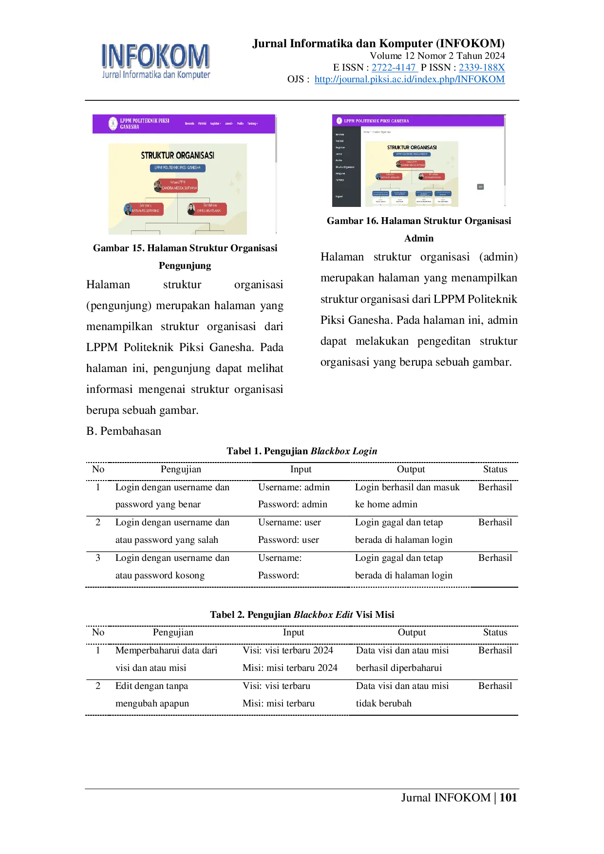 JURIS Perancangan Sistem Informasi LPPM Politeknik Piksi Ganesha Berbasis Web Menggunakan VS Code Framework Laravel