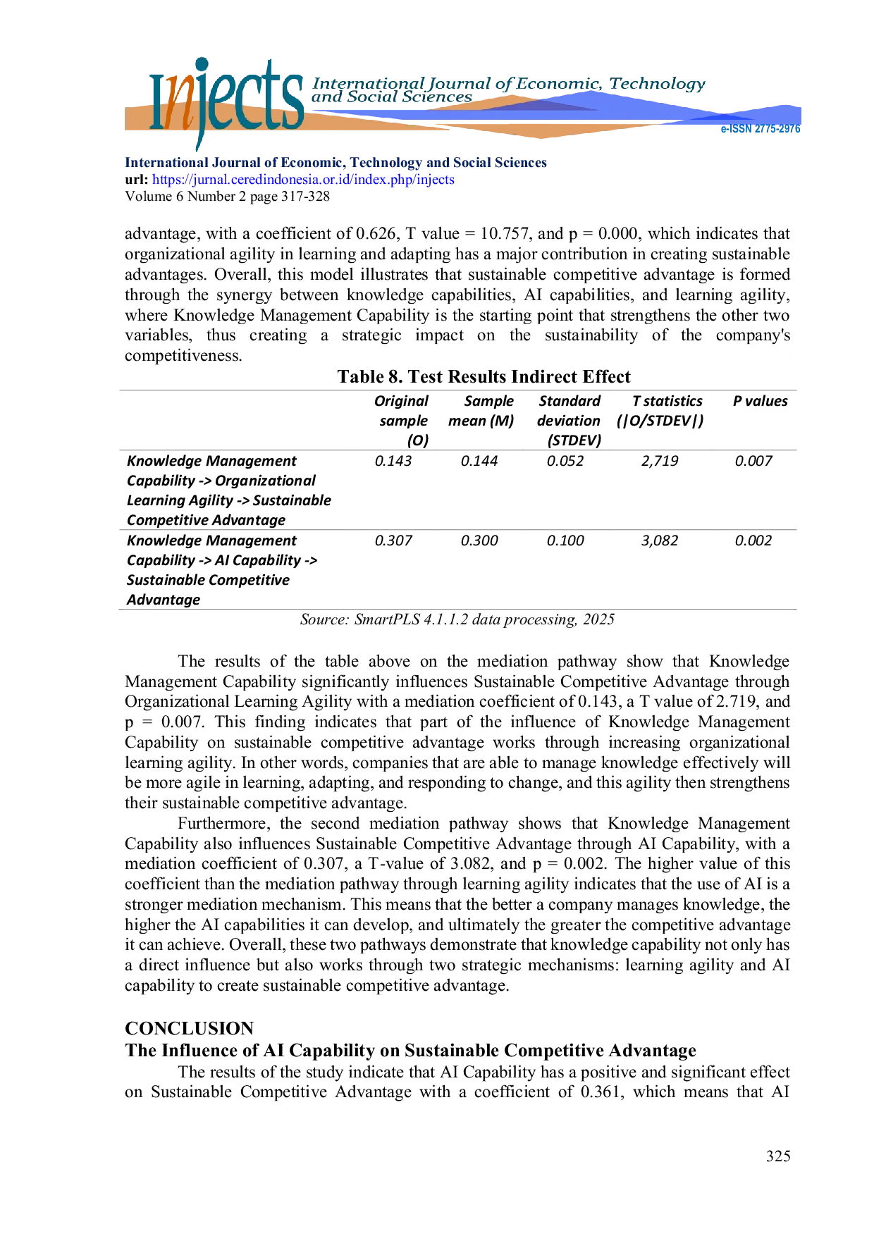 JURIS Integration of Knowledge Management Capability KMC mediated by AI Capability and Organizational Learning Agility for Sustainable Competitive Advantage in the Digital Era in Binjai City MSMEs