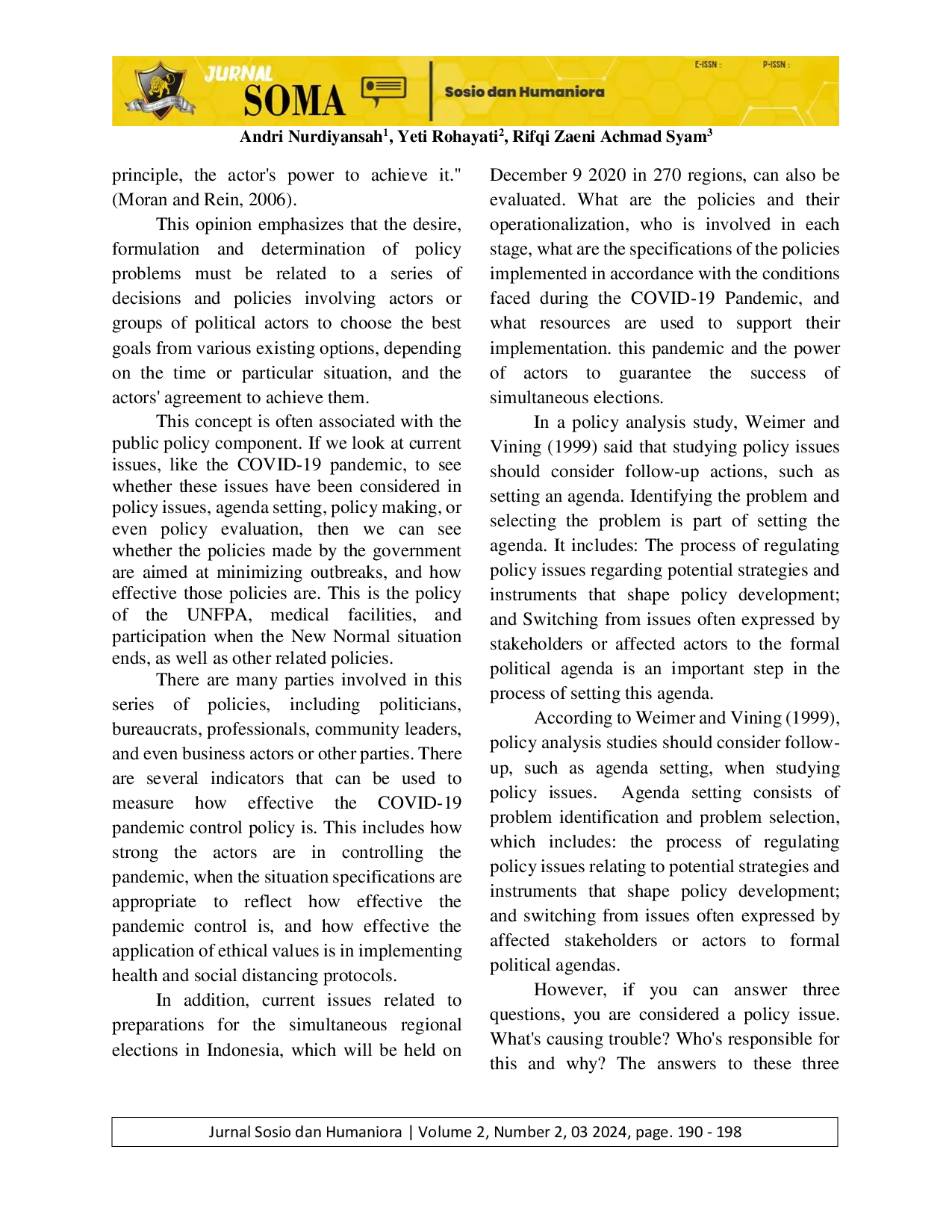 JURIS Leadership and Contemporary Public Policy