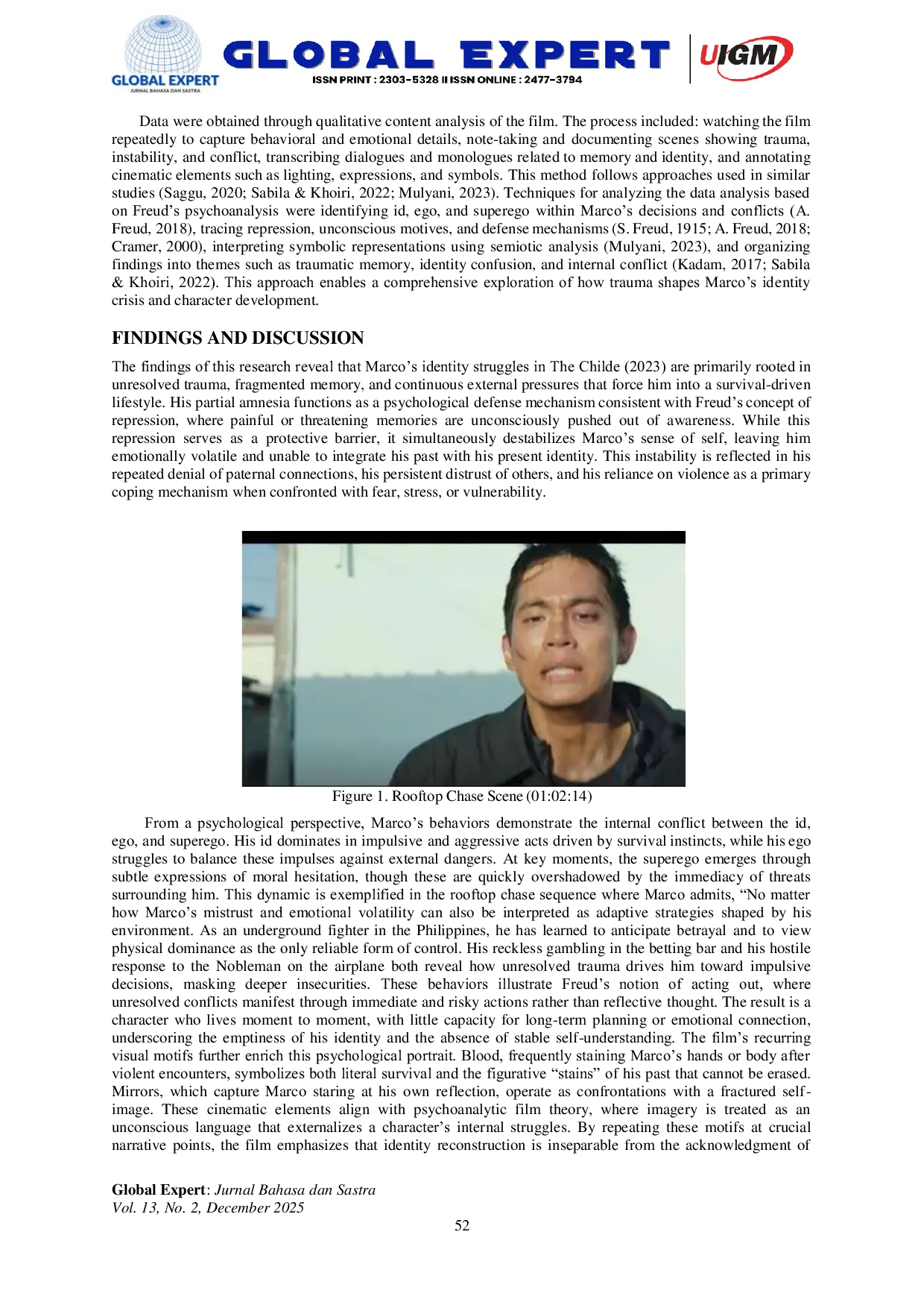 JURIS Lost Identity Analyzing The Psychological Struggles of Marco in The Movie The Childe 2023