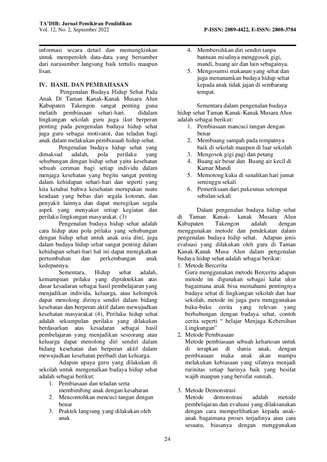 JURIS Pengenalan Budaya Hidup Sehat Di Taman Kanak Kanak Musara Alun Kabupaten Takengon