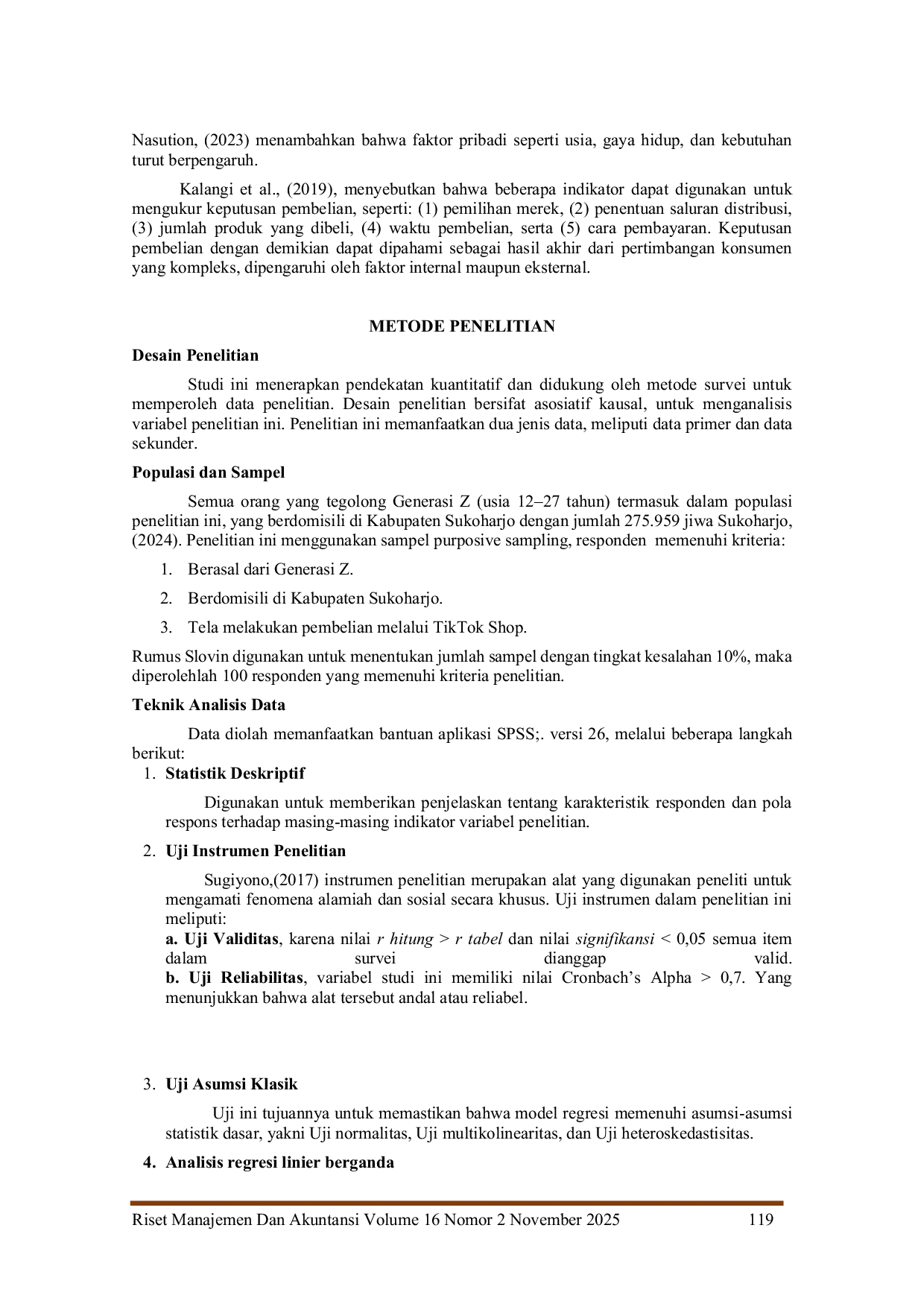 JURIS Faktor yang Mempengaruhi Keputusan Pembelian Gen Z pada TikTok Shop di Sukoharjo