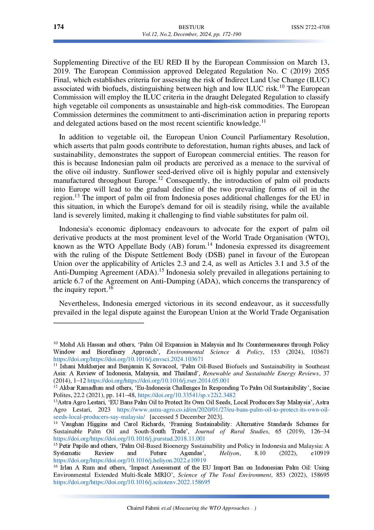juris Measuring WTO Approaches in Resolving Palm Oil and Biofuel Trade Disputes from Indonesia