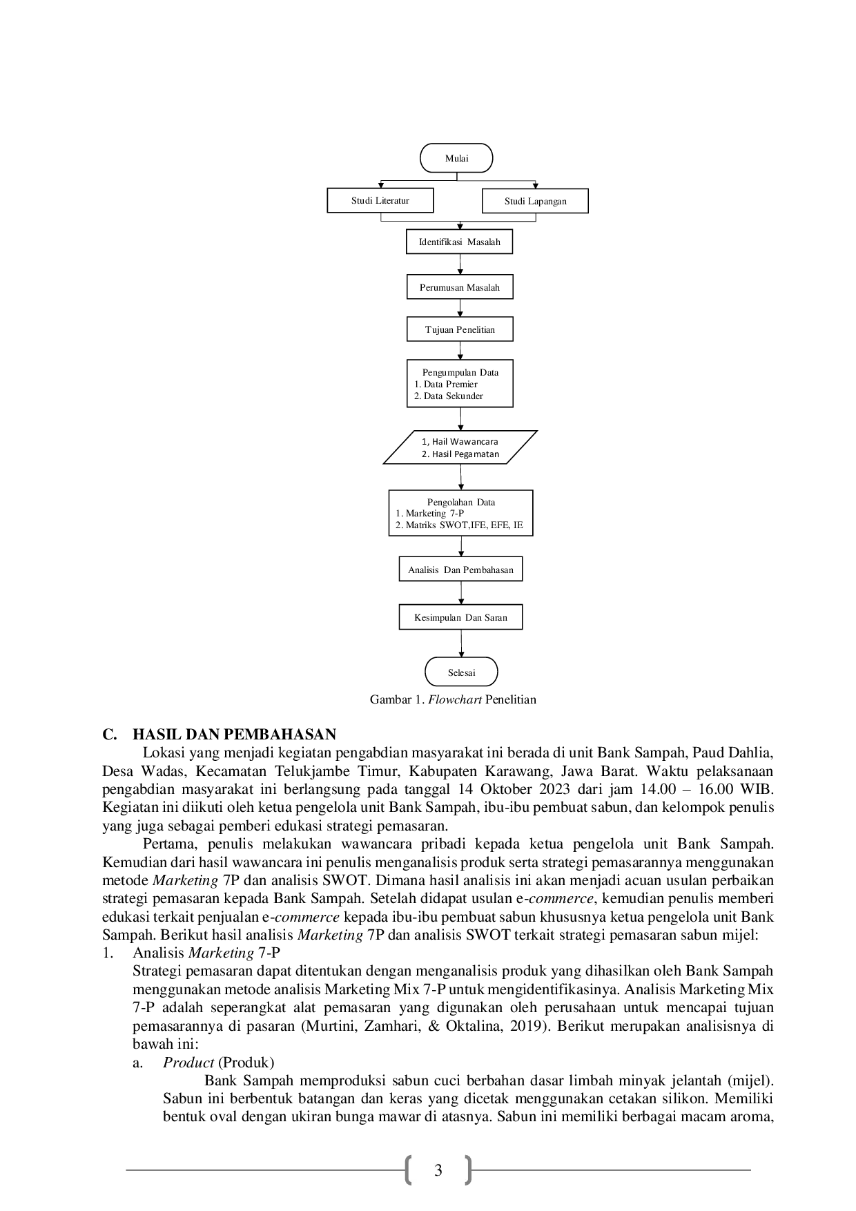 JURIS Strategi Pemasaran Produk Sabun Berbahan Dasar Limbah Minyak untuk Meningkatkan Penjualan