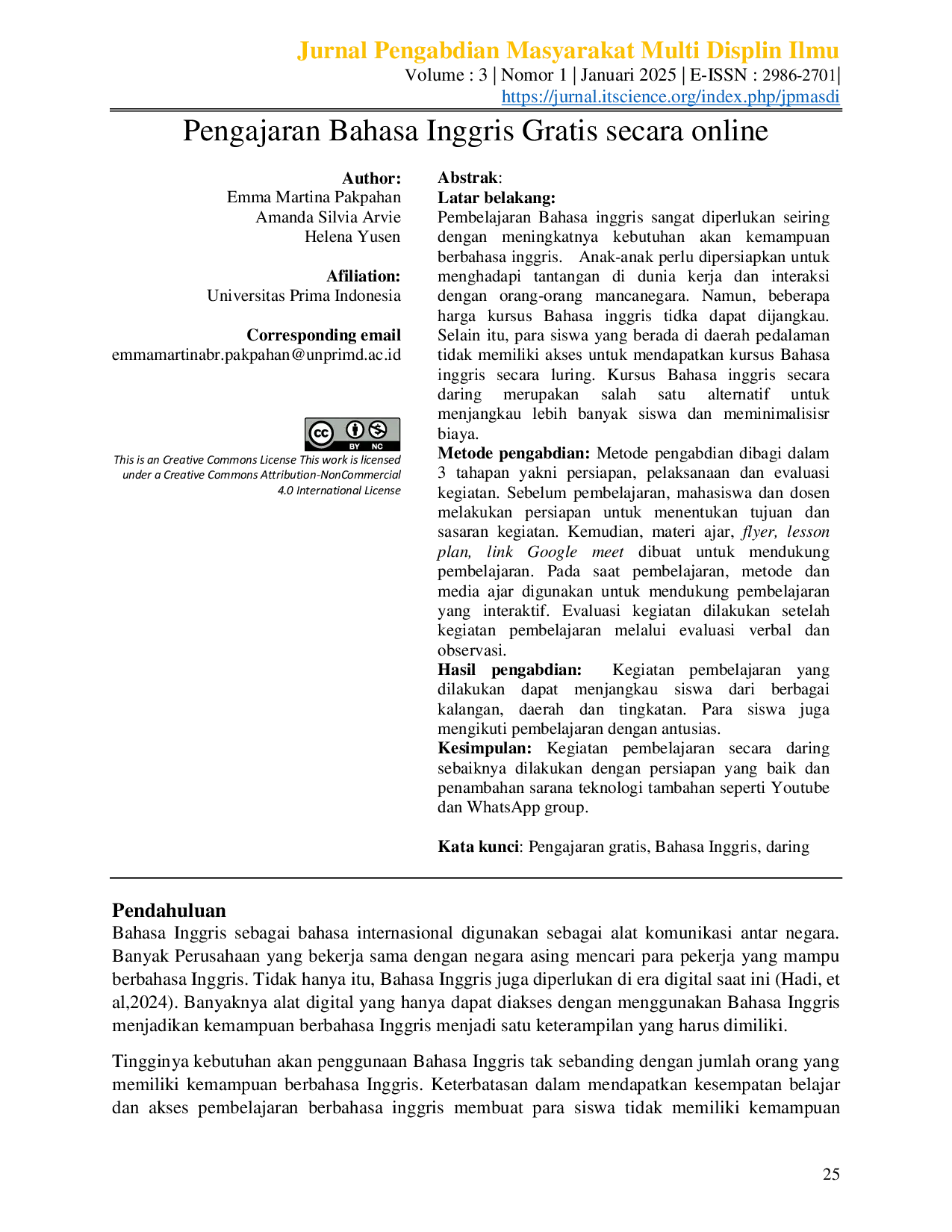 JURIS Pengajaran Bahasa Inggris Gratis Secara Online