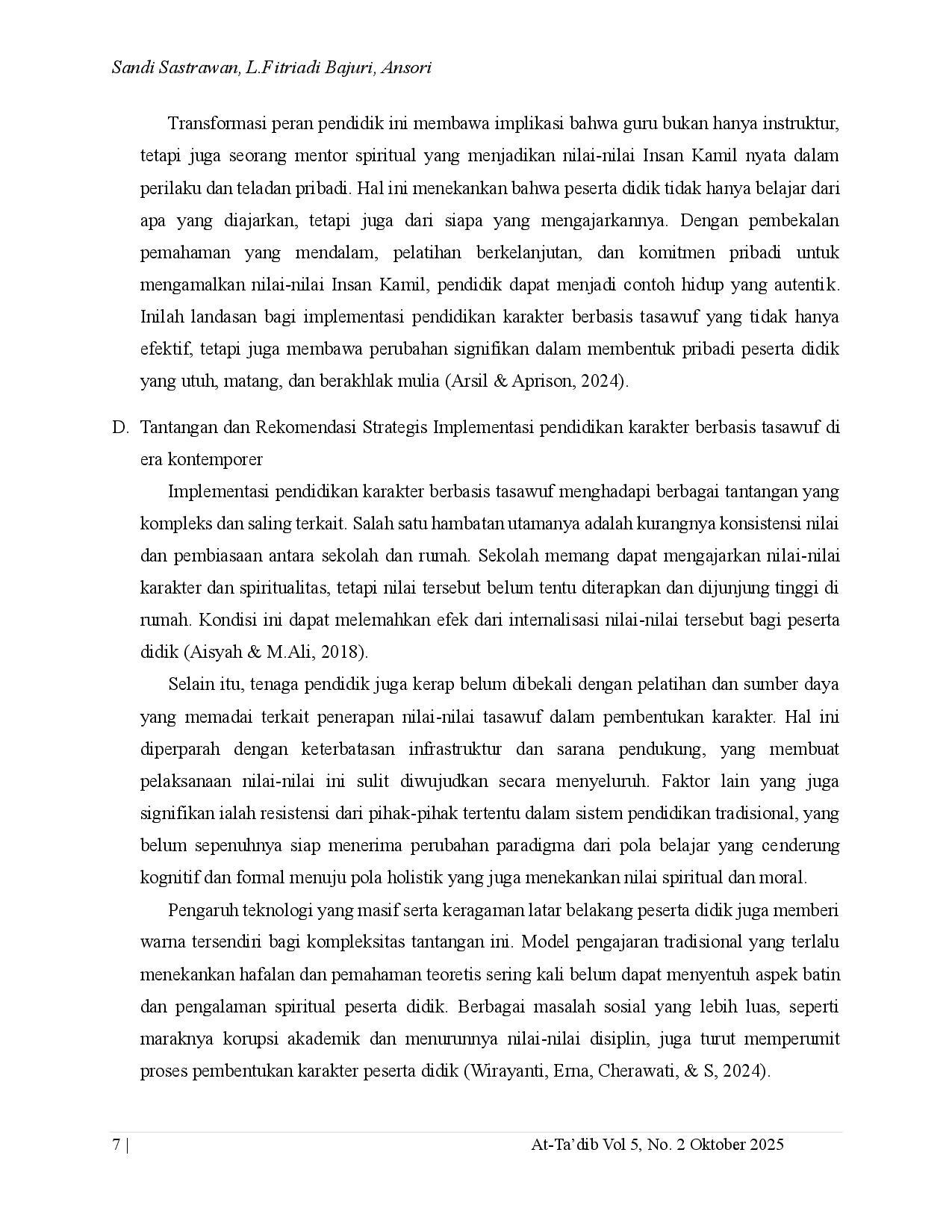 juris Membangun Karakter Religius Berbasis Tasawuf Refleksi Pemikiran Ibnu Arabi dalam Pendidikan Agama Islam Kontemporer