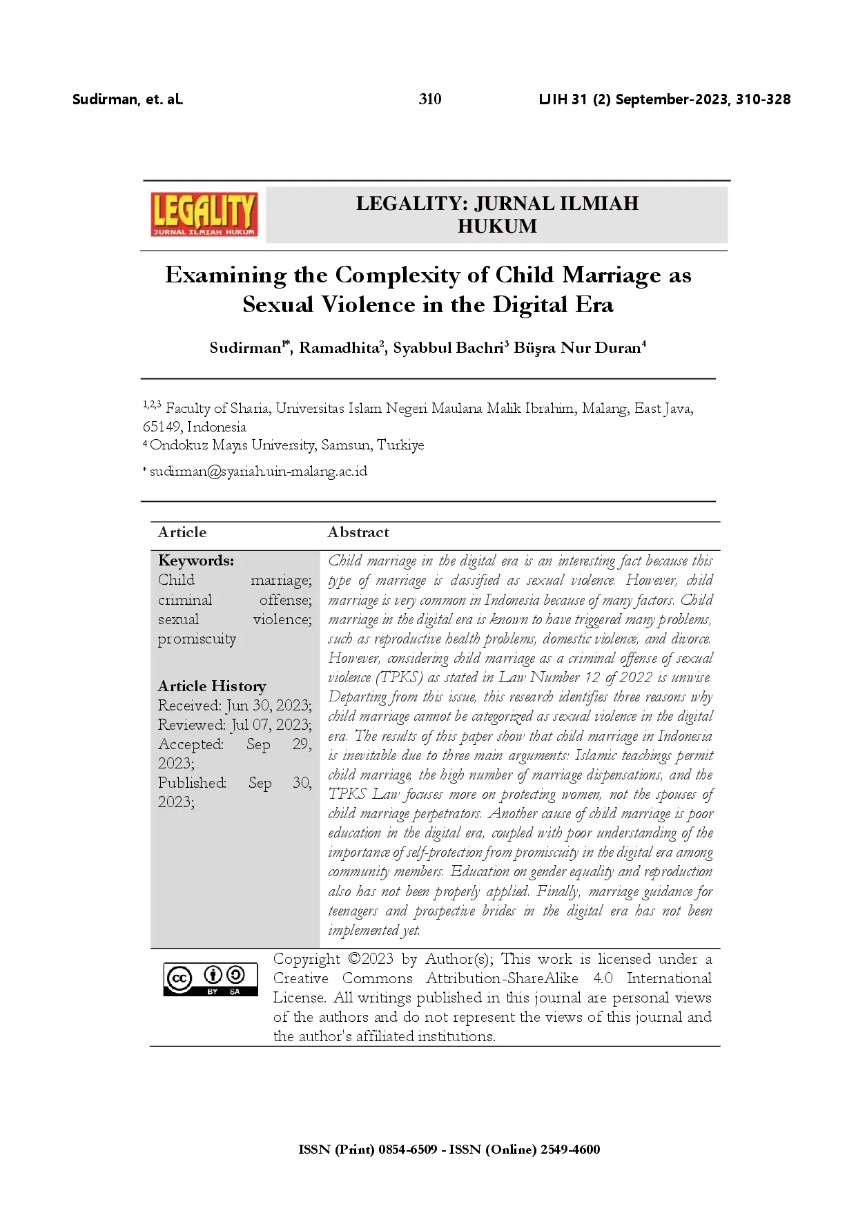 juris Examining the complexity of child marriage as sexual violence in digital era