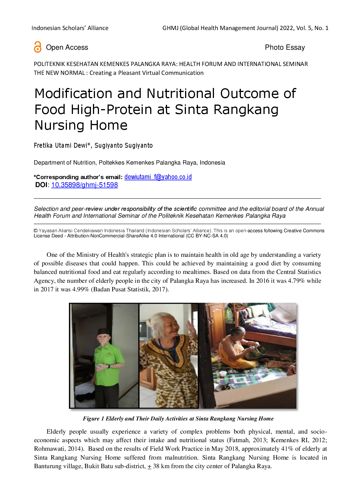 juris Modification and Nutritional Outcome of Food High Protein at Sinta Rangkang Nursing Home