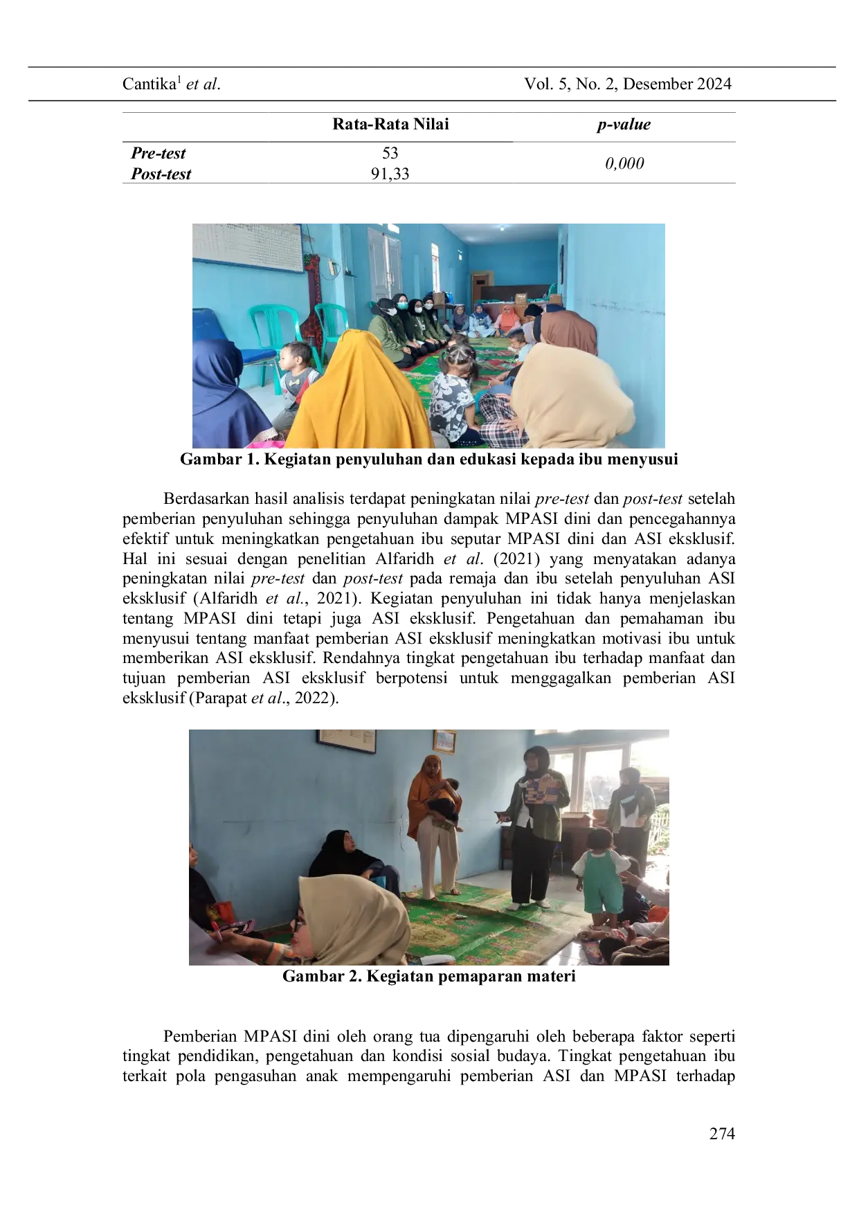 JURIS Pendidikan Gizi tentang Dampak MPASI Dini Efektif Peningkatan Pengetahuan Gizi Ibu