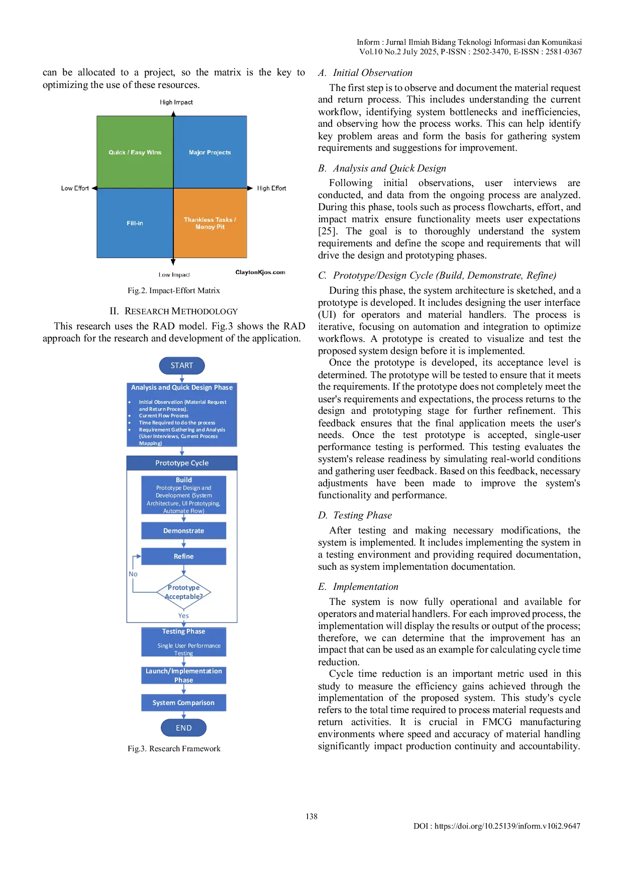 JURIS Development of Material Requisition System Application Using Rapid Application Development Methodology in Fast Moving Consumer Goods Companies