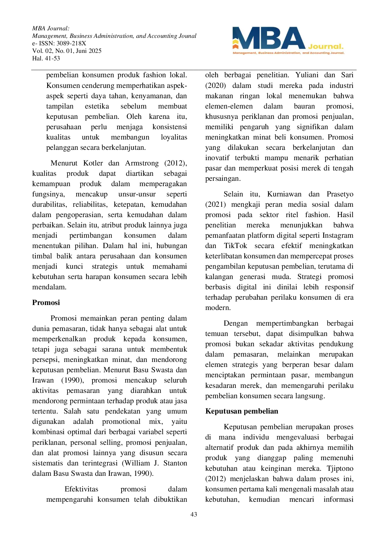 juris Pengaruh Kualitas Produk Dan Promosi Terhadap Keputusan Pembelian Konsumen Studi Pada Pakaian Merek Zara