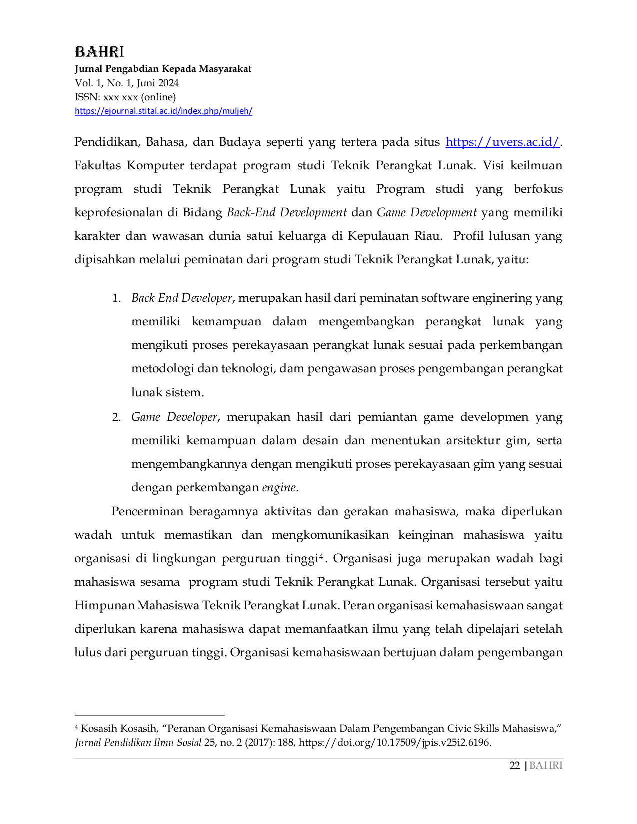 JURIS Sosialisasi dan Promosi Program Studi Teknik Perangkat Lunak Universitas Universal
