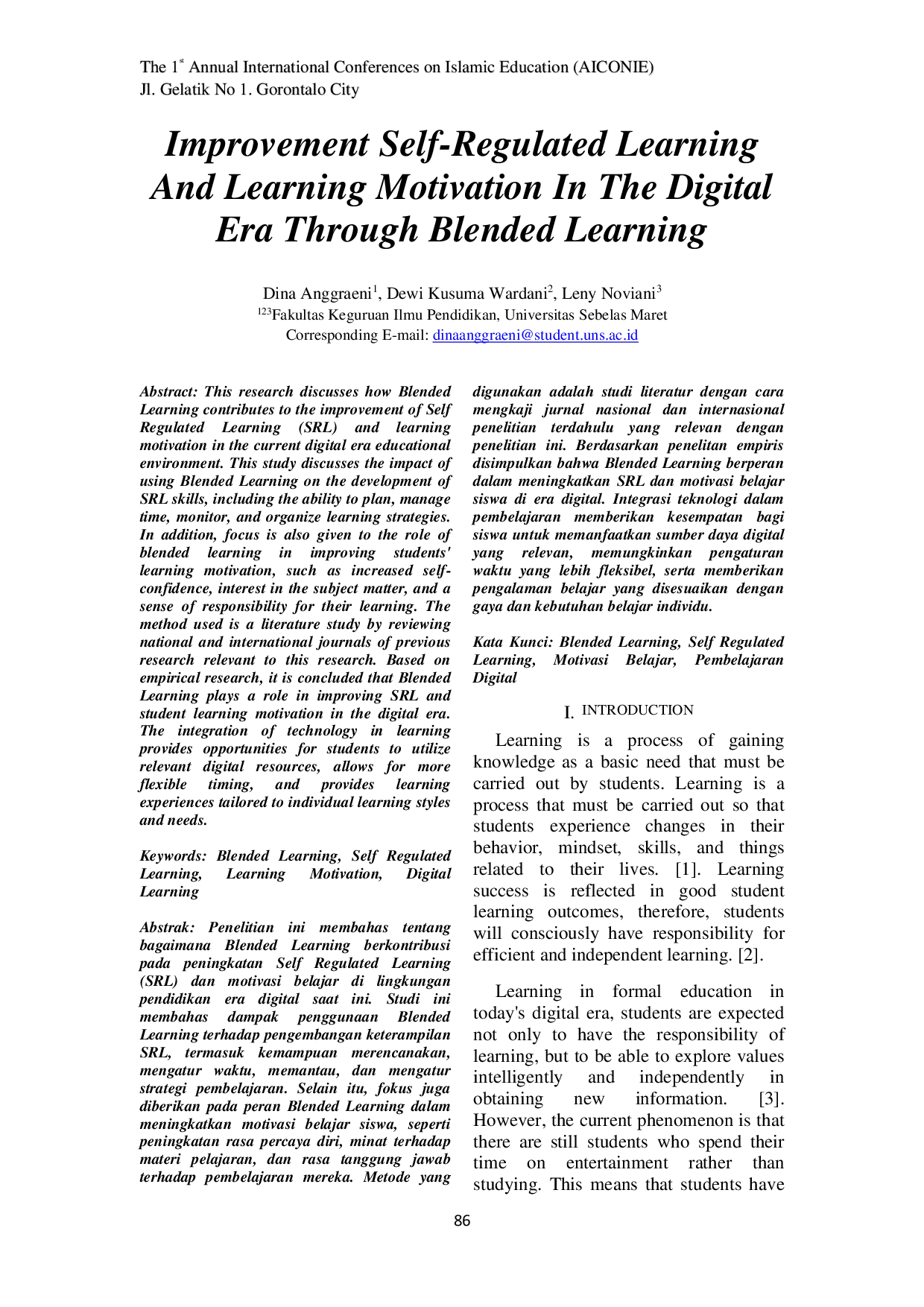 JURIS Improvement Self Regulated Learning And Learning Motivation In The Digital Era Through Blended Learning