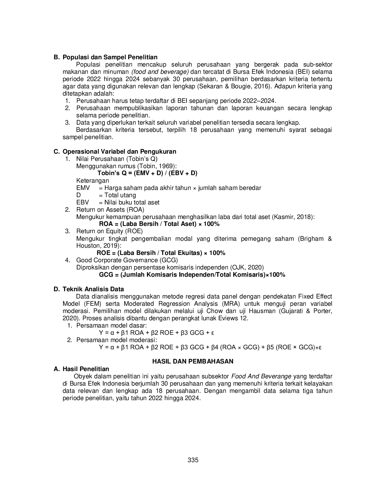 JURIS Profitability and Company Value with Good Corporate Governance as a Moderating Variable