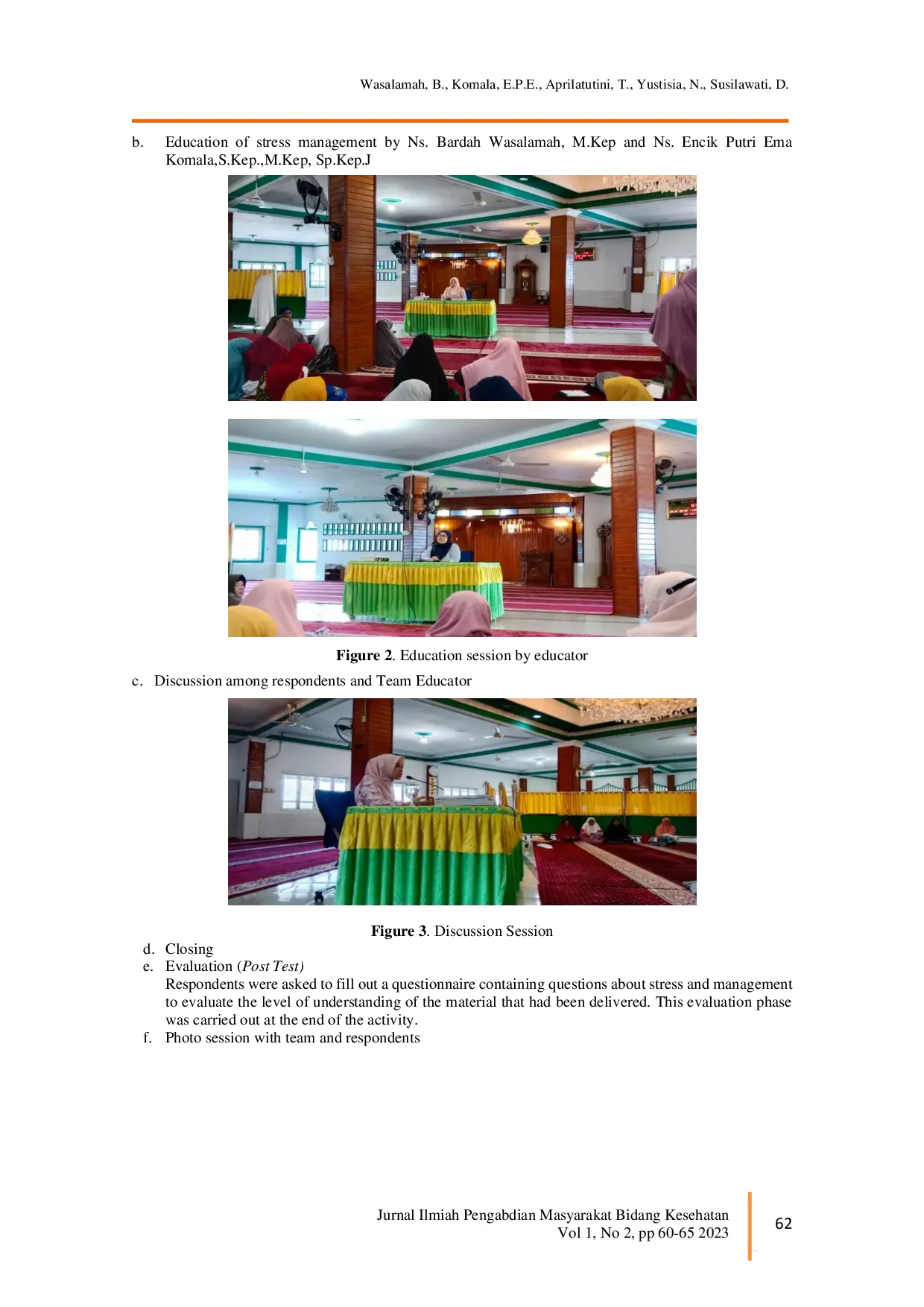 juris Stress Management Education Among Housewife in Kebun Dahri Urban Village Bengkulu