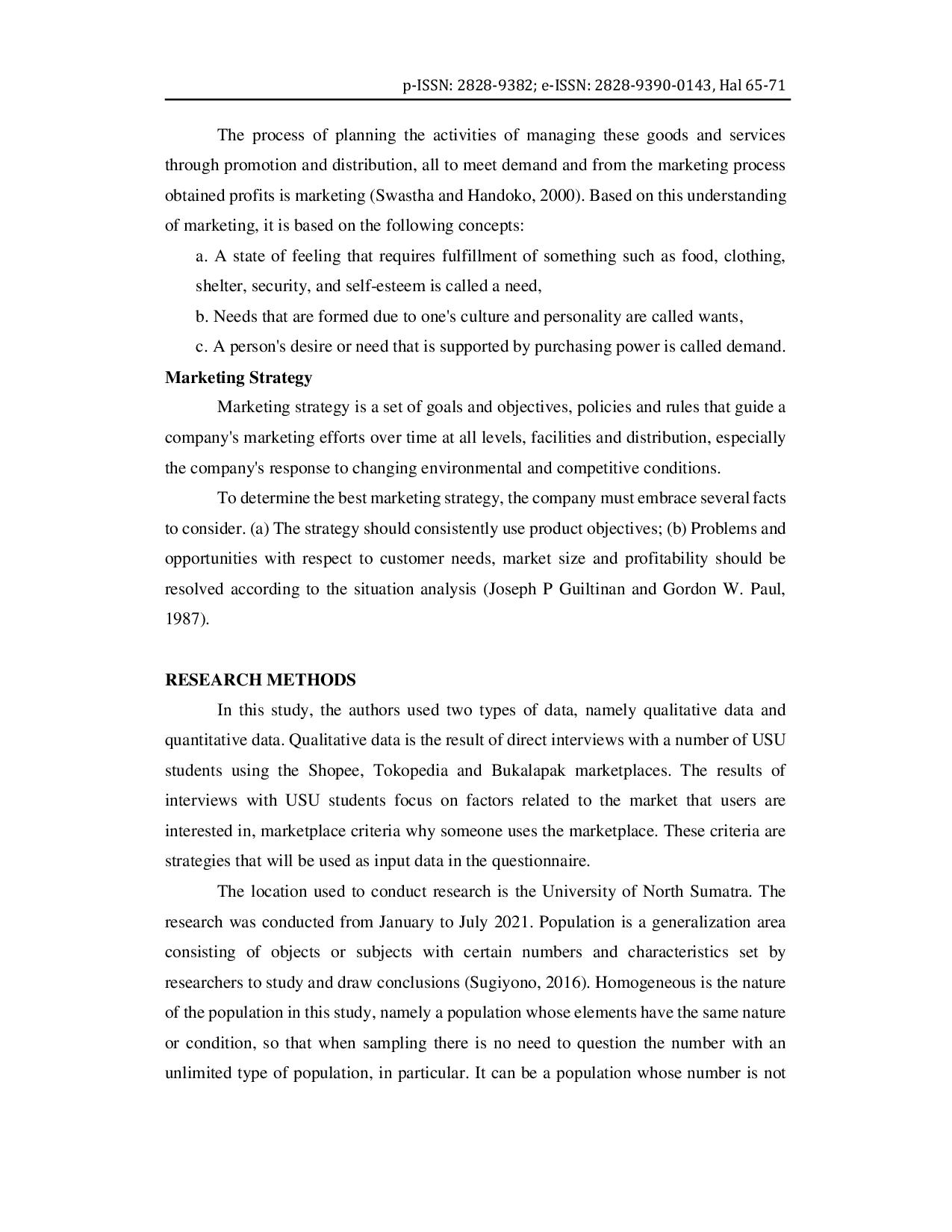JURIS Application Of Game Theory In Determining Optimum Marketing Strategy In Marketplace