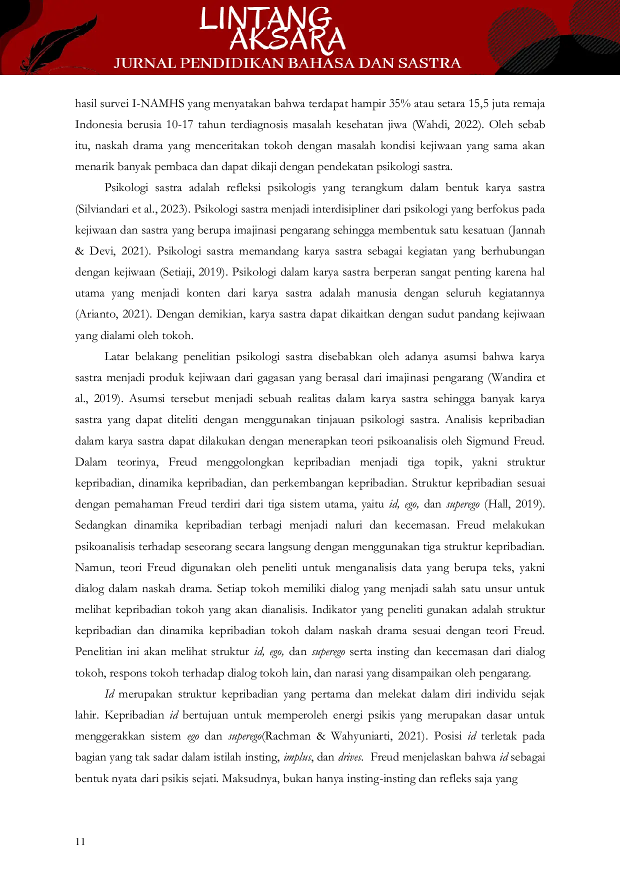 JURIS Kepribadian Tokoh Theo dalam Naskah Drama Pilu Karya Enny Asrinawati Tinjauan Psikologi Sastra