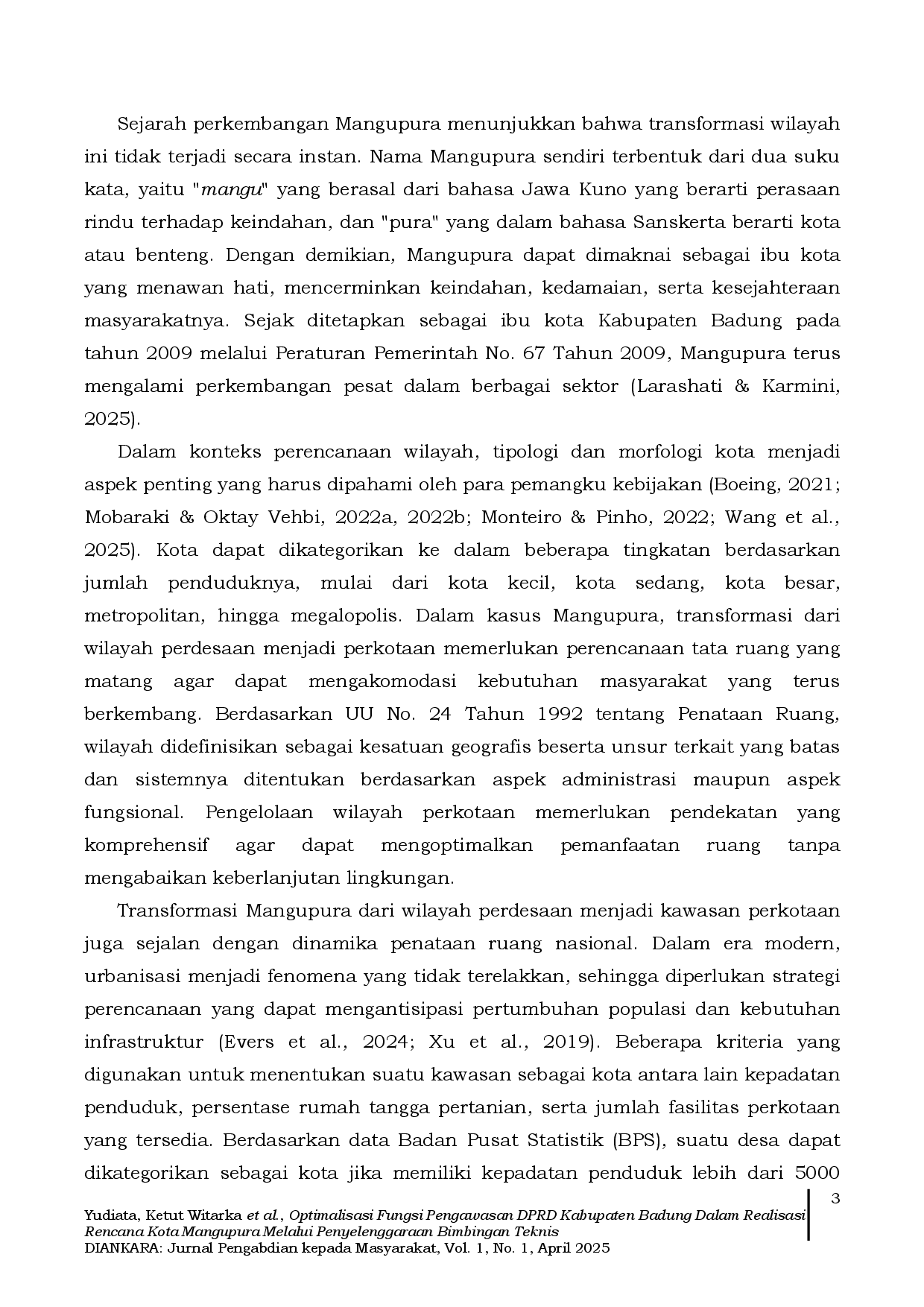 juris Optimalisasi Fungsi Pengawasan DPRD Kabupaten Badung Dalam Realisasi Rencana Kota Mangupura Melalui Penyelenggaraan Bimbingan Teknis