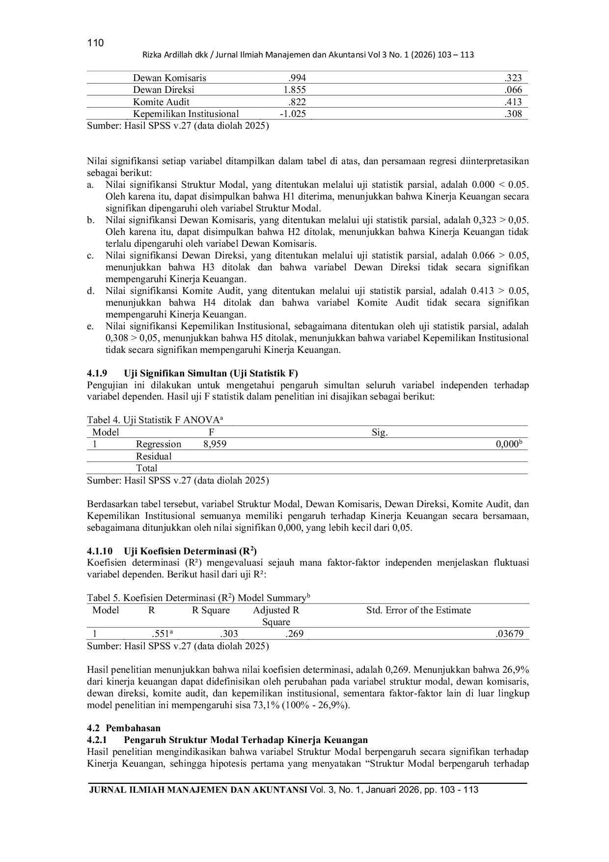 JURIS PENGARUH STRUKTUR MODAL DAN GOOD CORPORATE GOVERNANCE GCG TERHADAP KINERJA KEUANGAN PERUSAHAAN STUDI PADA PERUSAHAAN PERBANKAN YANG TERDAFTAR DI BURSA EFEK INDONESIA TAHUN 2022 2024