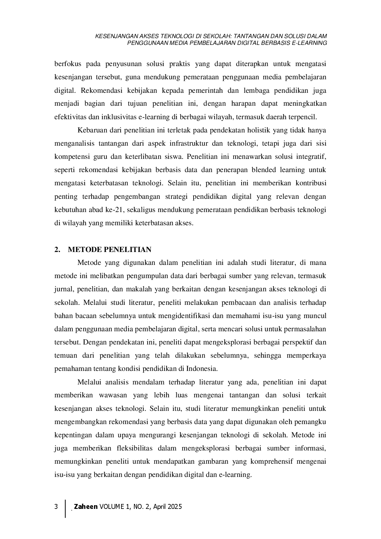 juris Kesenjangan Akses Teknologi di Sekolah Tantangan dan Solusi dalam Penggunaan Media Pembelajaran Digital Berbasis E Learning